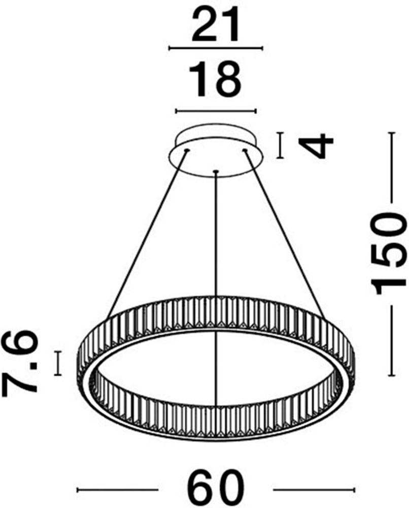 Nova Luce LED-Hängeleuchte »AURELIA« LED-Modul 1 Stk. Warmweiß
