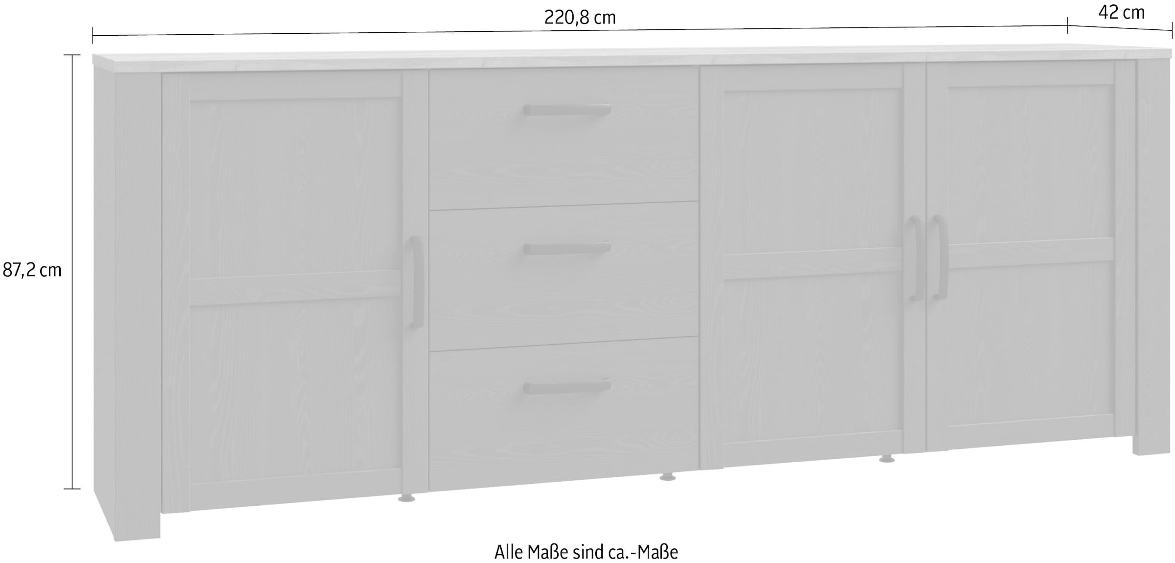 FORTE Sideboard »Bohol«, Breite 220 cm