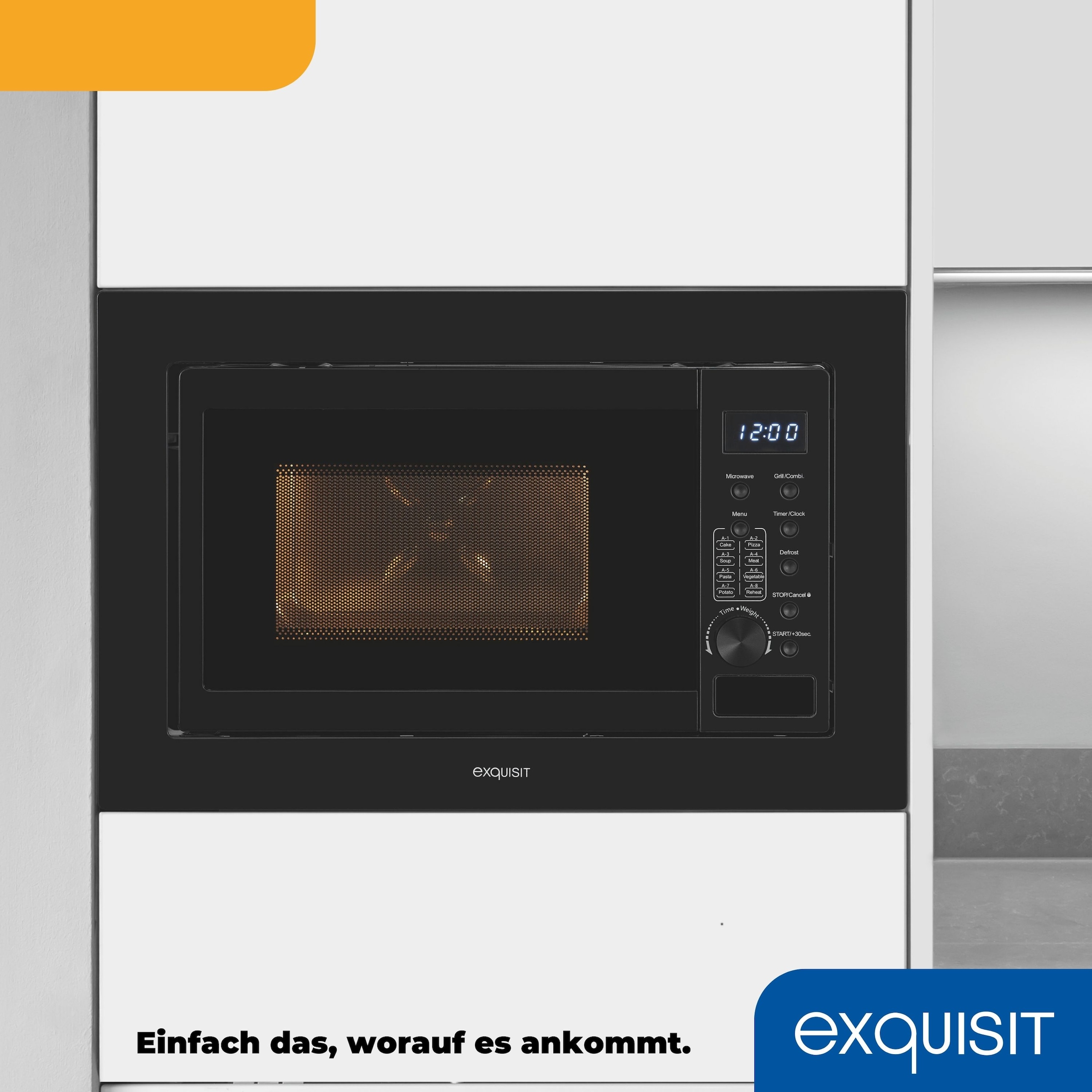 exquisit Einbau-Mikrowelle »EMW20-DG-020« Grill | Mikrowelle 1300 W