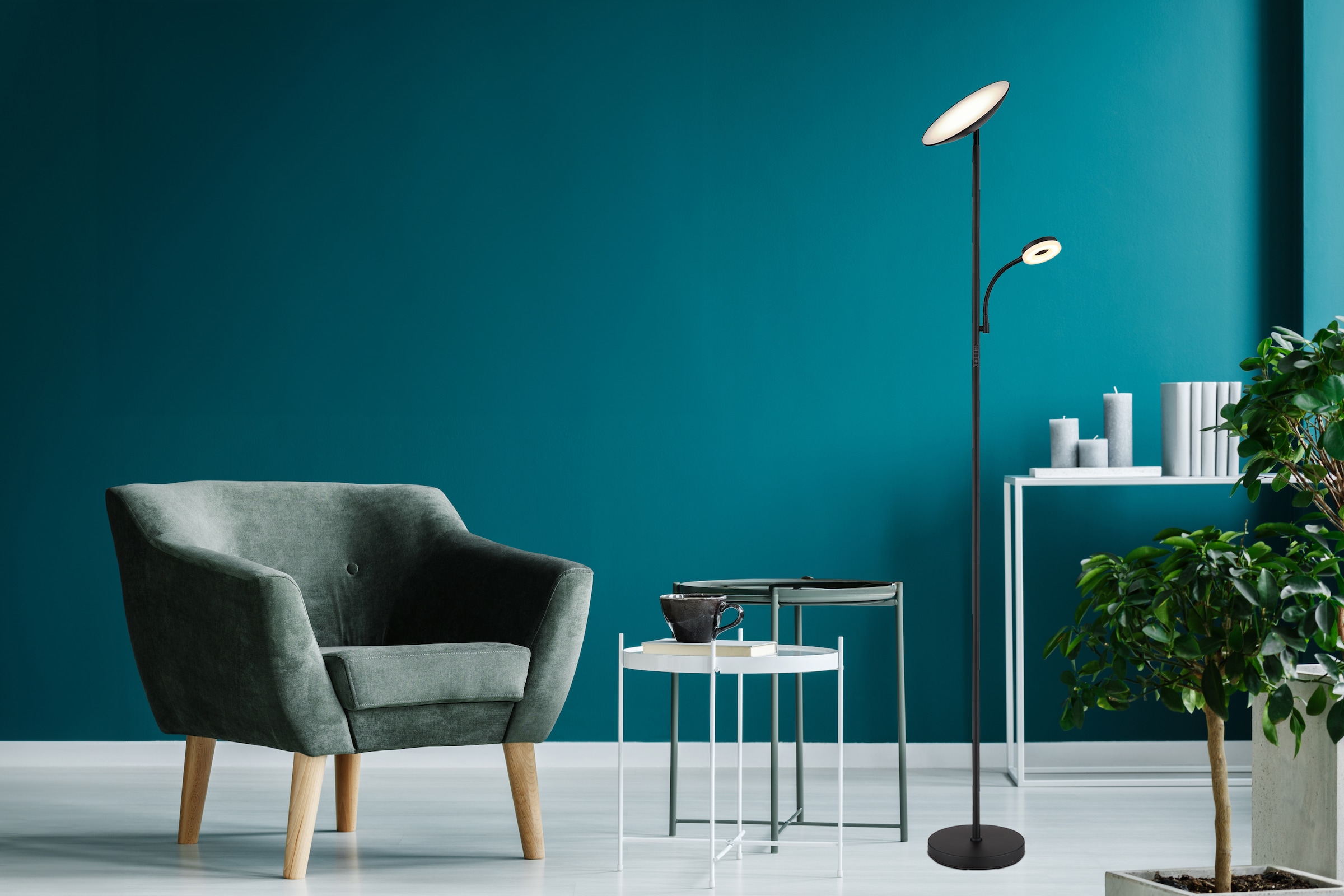 GLOBO LIGHTING LED Stehlampe »SKOPO«, Leuchtmittel LED-Modul | LED fest integriert, Stehleuchte/Wohnzimmer/Schlafzimmer/Flur