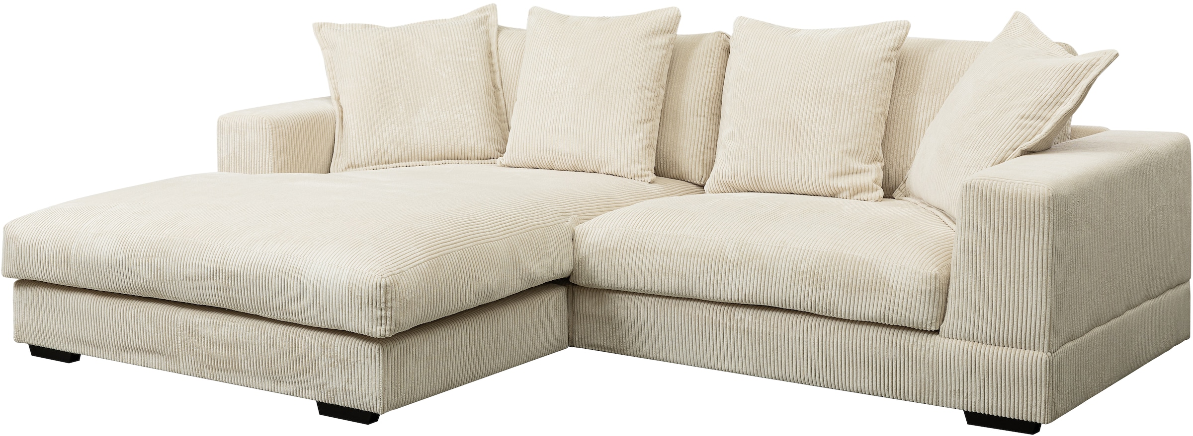WERK2 Ecksofa »Eldorado L-Form«, Design Ecksofa, besonders weicher Sitzkomfort, extra breite Ottomane