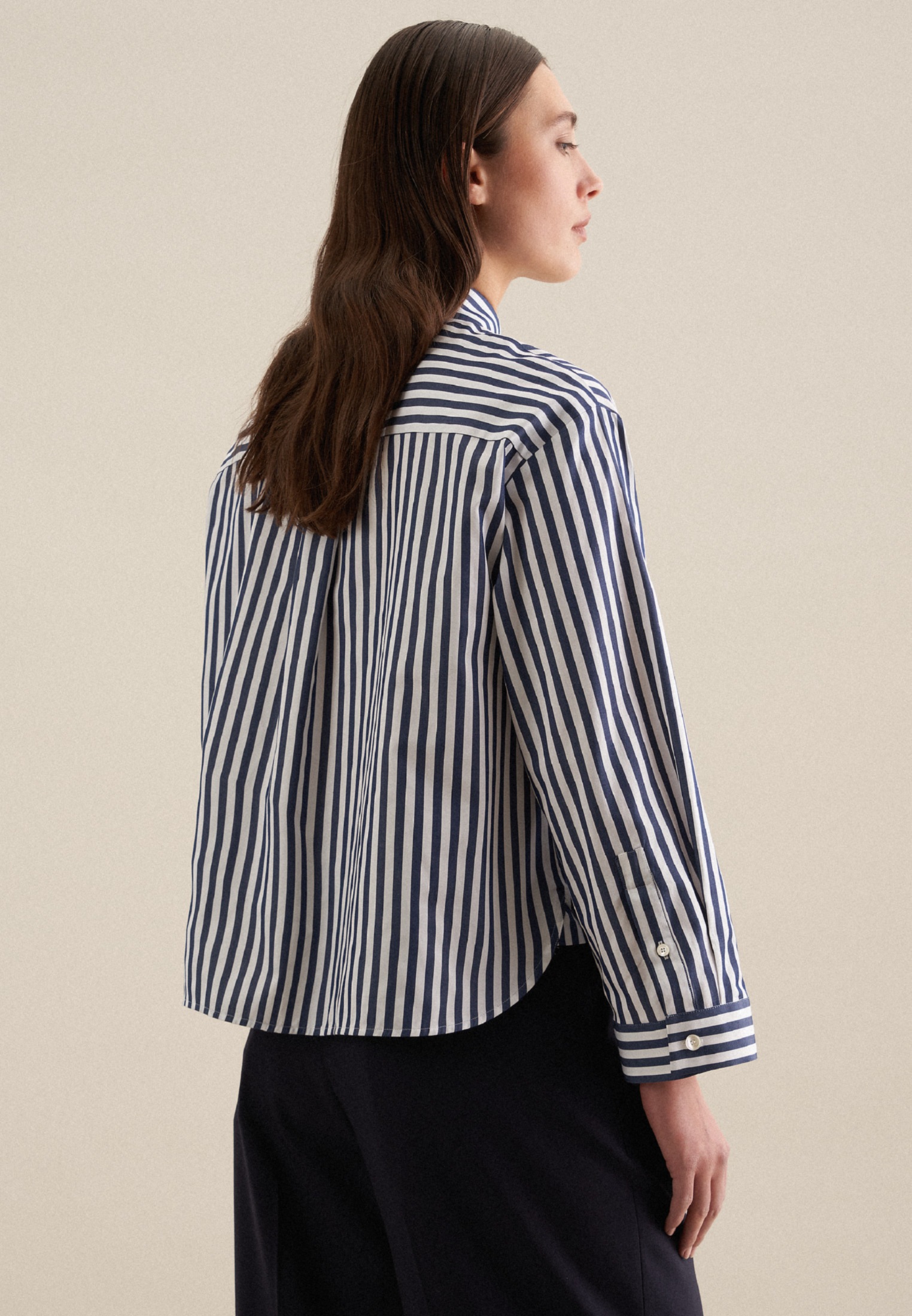 seidensticker Hemdbluse, Kragen Gestreift