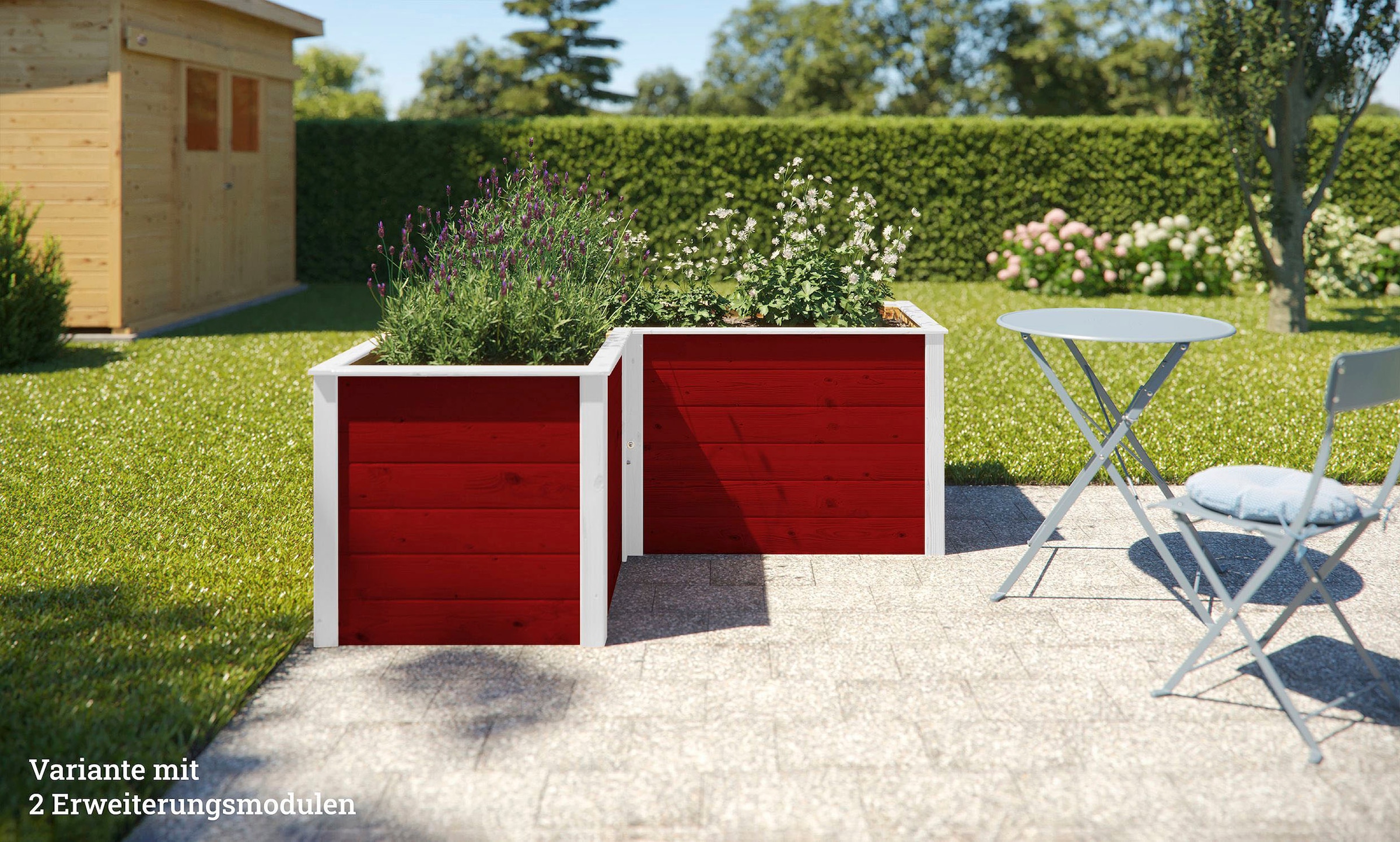 weka Hochbeet »Modular«, Ergänzungssatz, 21 mm, rot, 67 cm