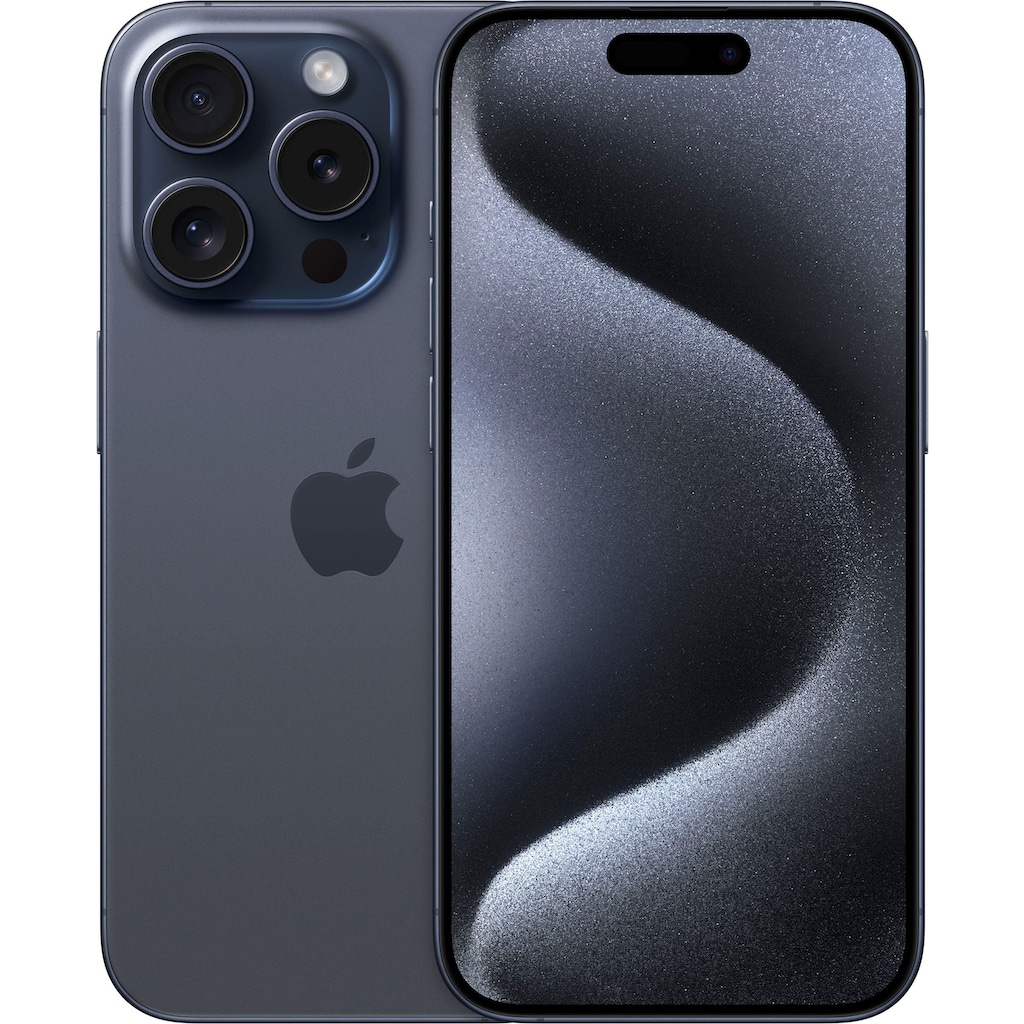 Apple Smartphone »iPhone 15 Pro 512GB«, blue titanium, 15,5 cm/6,1 Zoll, 512 GB Speicherplatz, 48 MP Kamera
