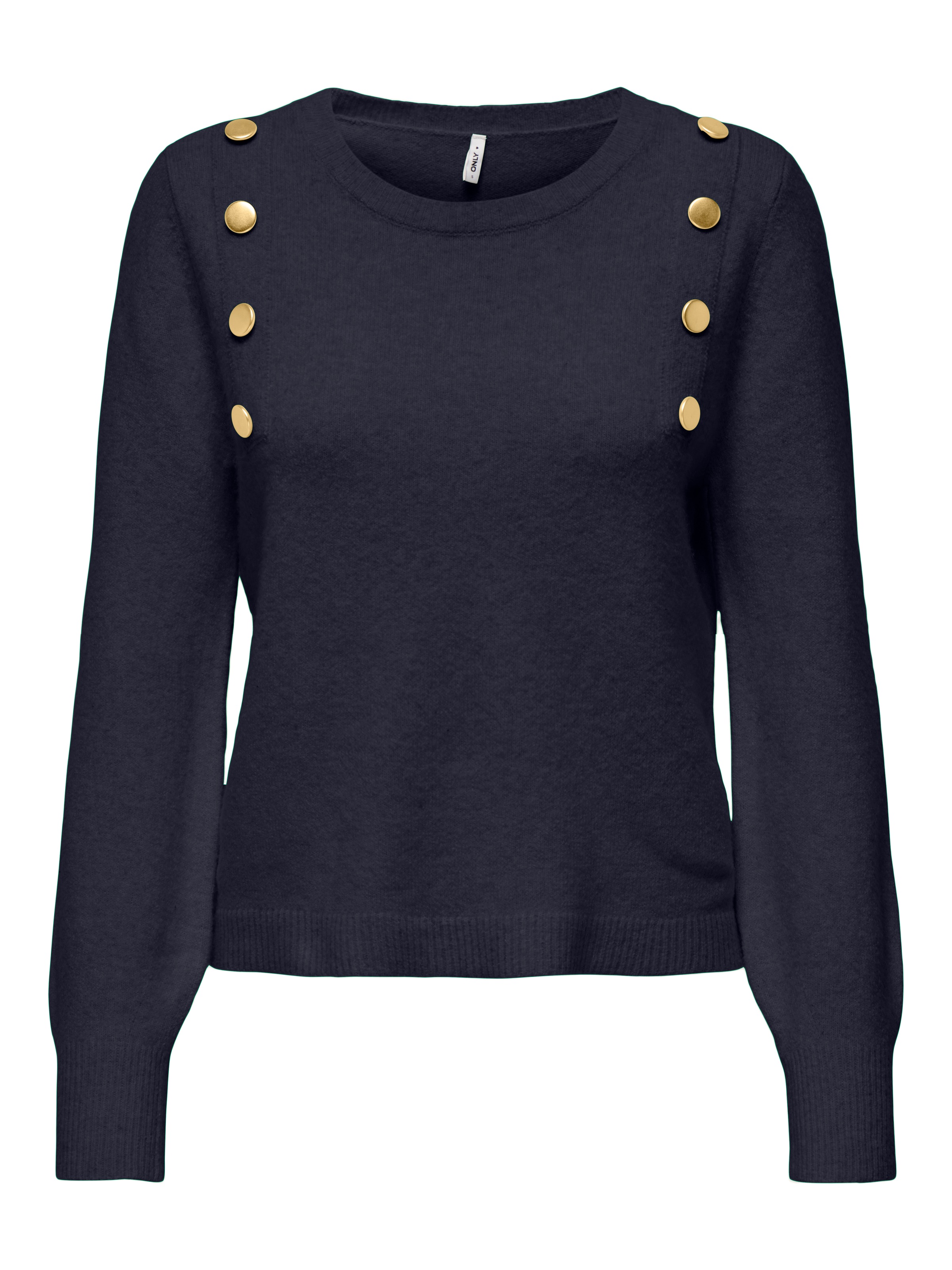 ONLY Strickpullover "ONLJEANETT LIFE LS BUTTON O-NECK CS KNT" günstig online kaufen