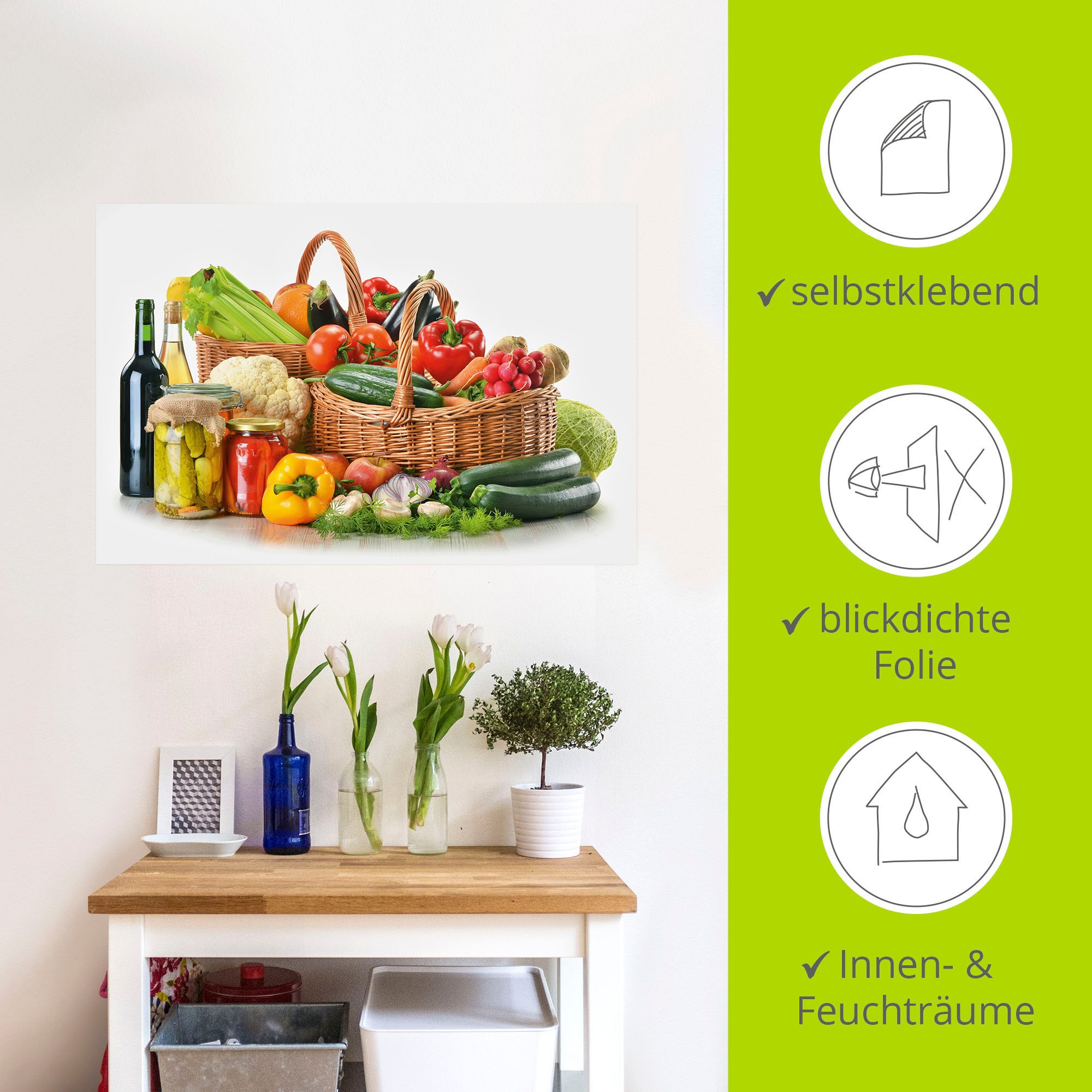Alubild, II«, versch. Lebensmittel, Leinwandbild, oder kaufen »Gemüse Poster als BAUR Artland Stillleben St.), (1 Größen Wandbild in Wandaufkleber |