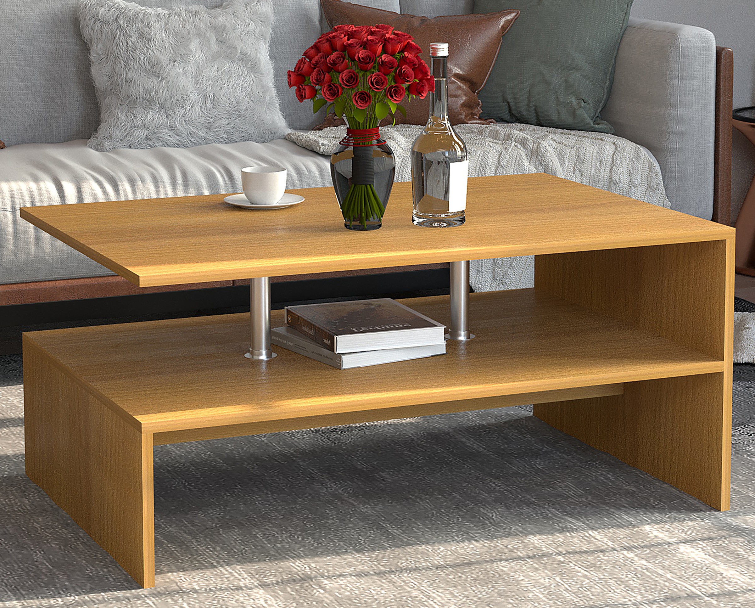 VCM Beistelltisch »Holz Sofatisch Couchtisch Wohnzimmertisch Maliso L«
