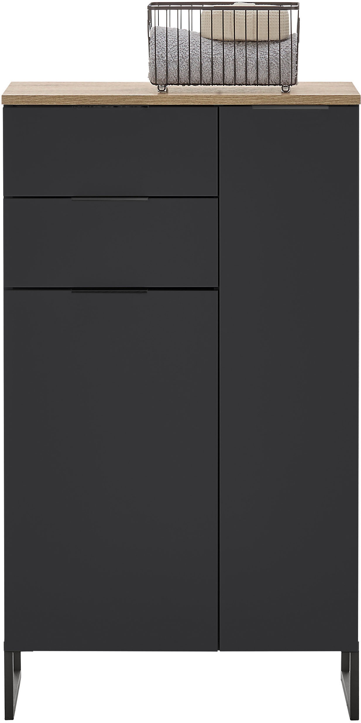 BASIC by Balculina Midischrank »Denver Midischrank, Badezimmerschrank BxHxT 60x106x32«, (1 St.), Breite 60 cm, Tür L/R montierbar, Softclose