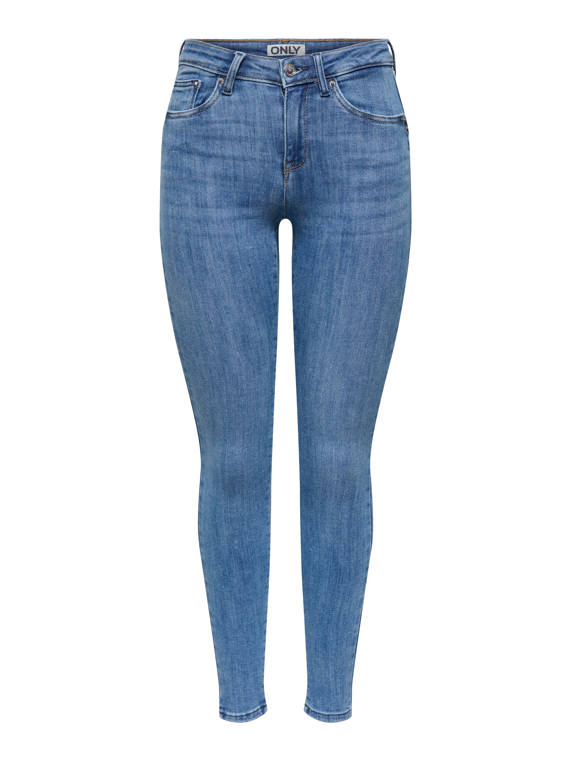 ONLY Skinny-fit-Jeans "ONLPOWER MID WAIST PUSH UP ANK DET DNM" Baumwollmisc günstig online kaufen