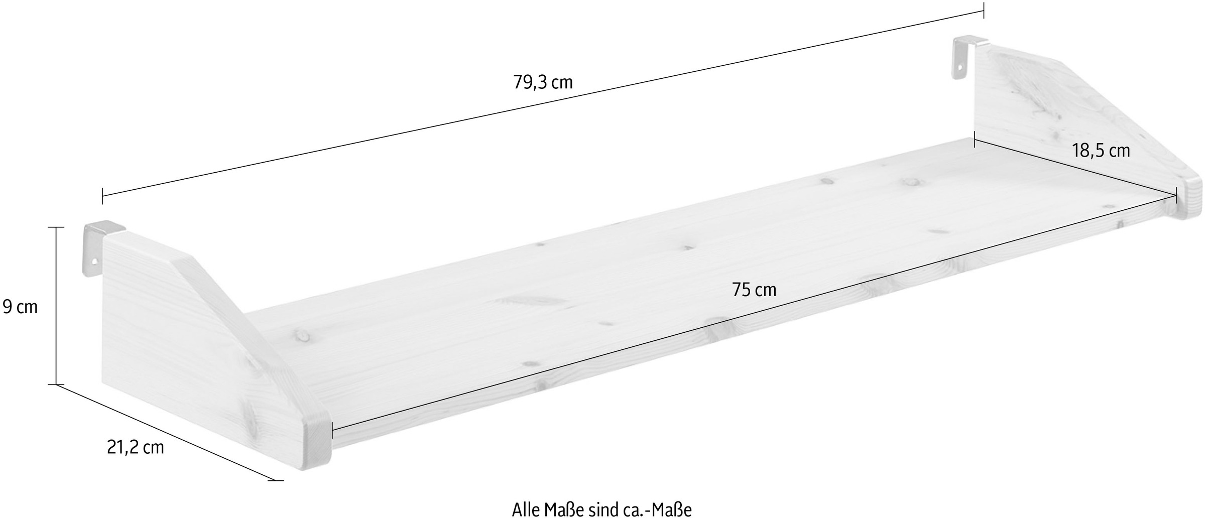 Vipack Kinderregal "Pino, mit 2 Metallhaken, zum Anhängen am Bett", (B/H/T günstig online kaufen