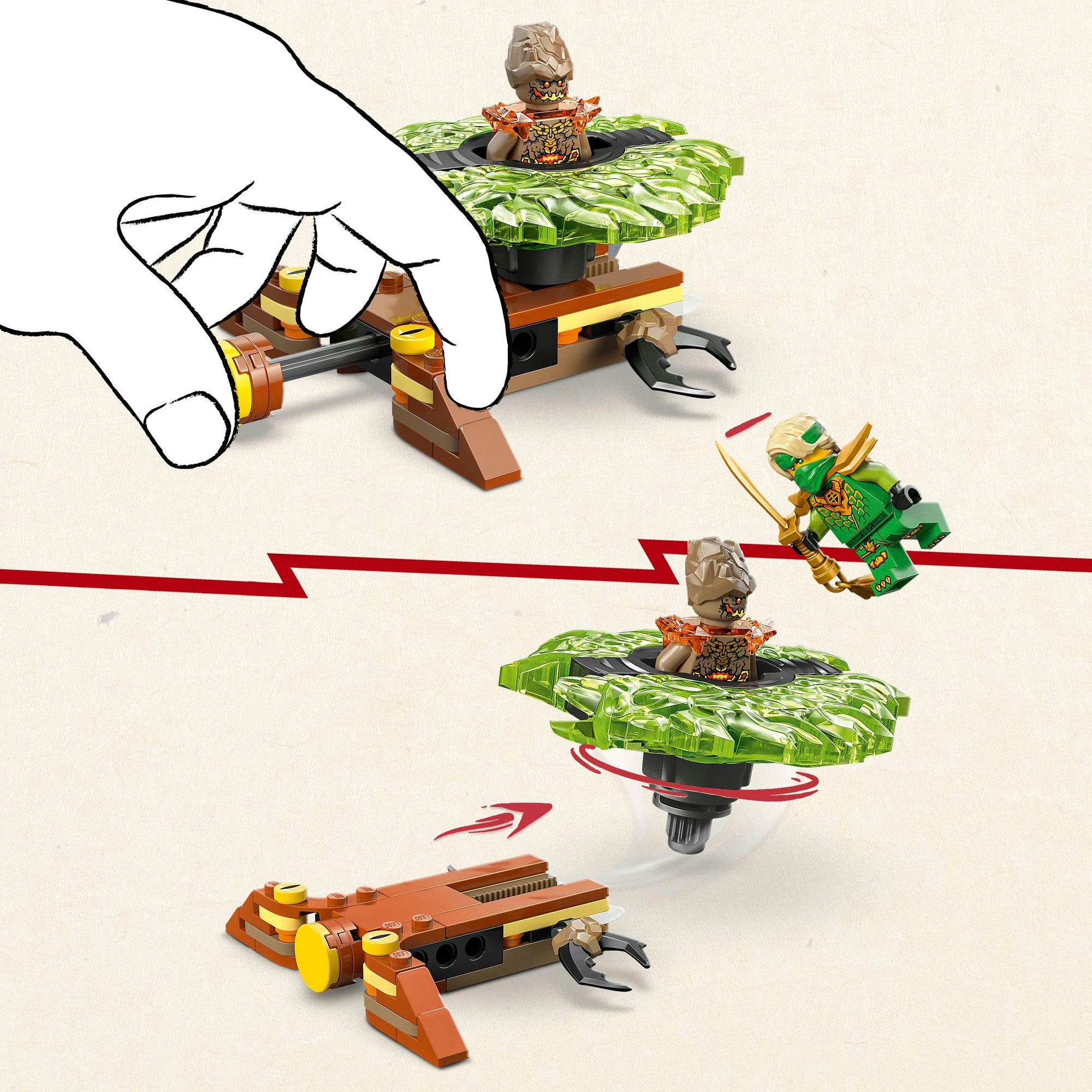 LEGO® Konstruktionsspielsteine »Lloyd vs. Erdmonster-Spinner (71850), LEGO Ninjago«