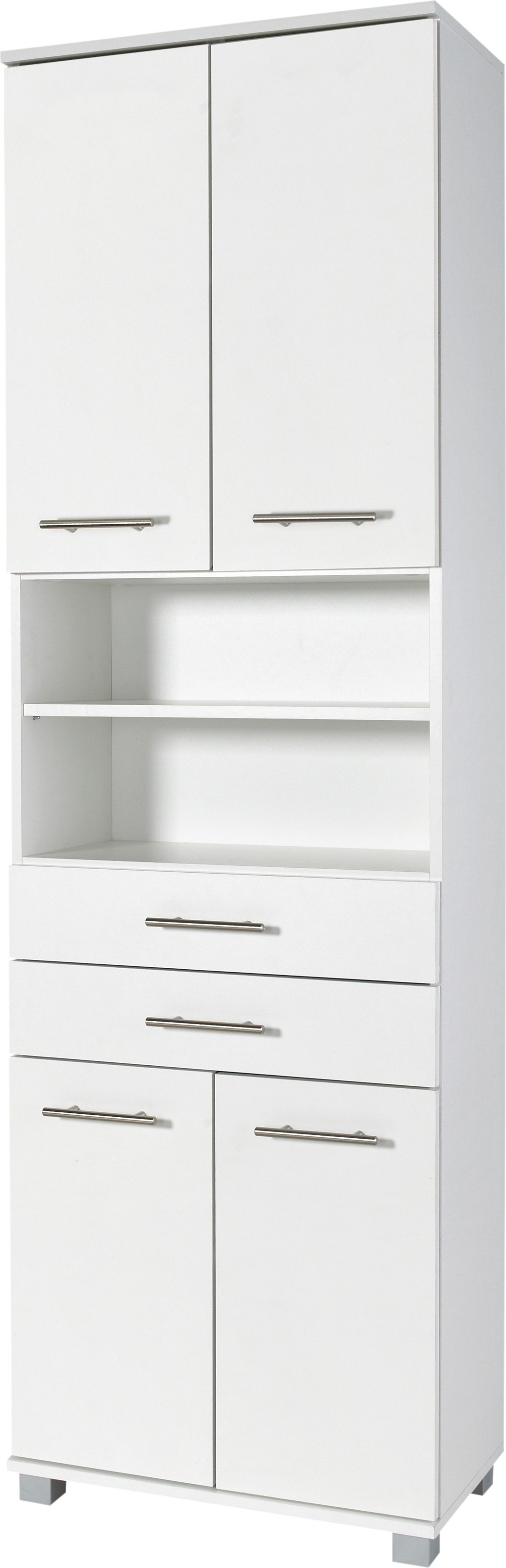 Schildmeyer Hochschrank "Palermo, Made in Germany", Breite 60 cm, verstellbare Einlegeböden, Metallgriffe