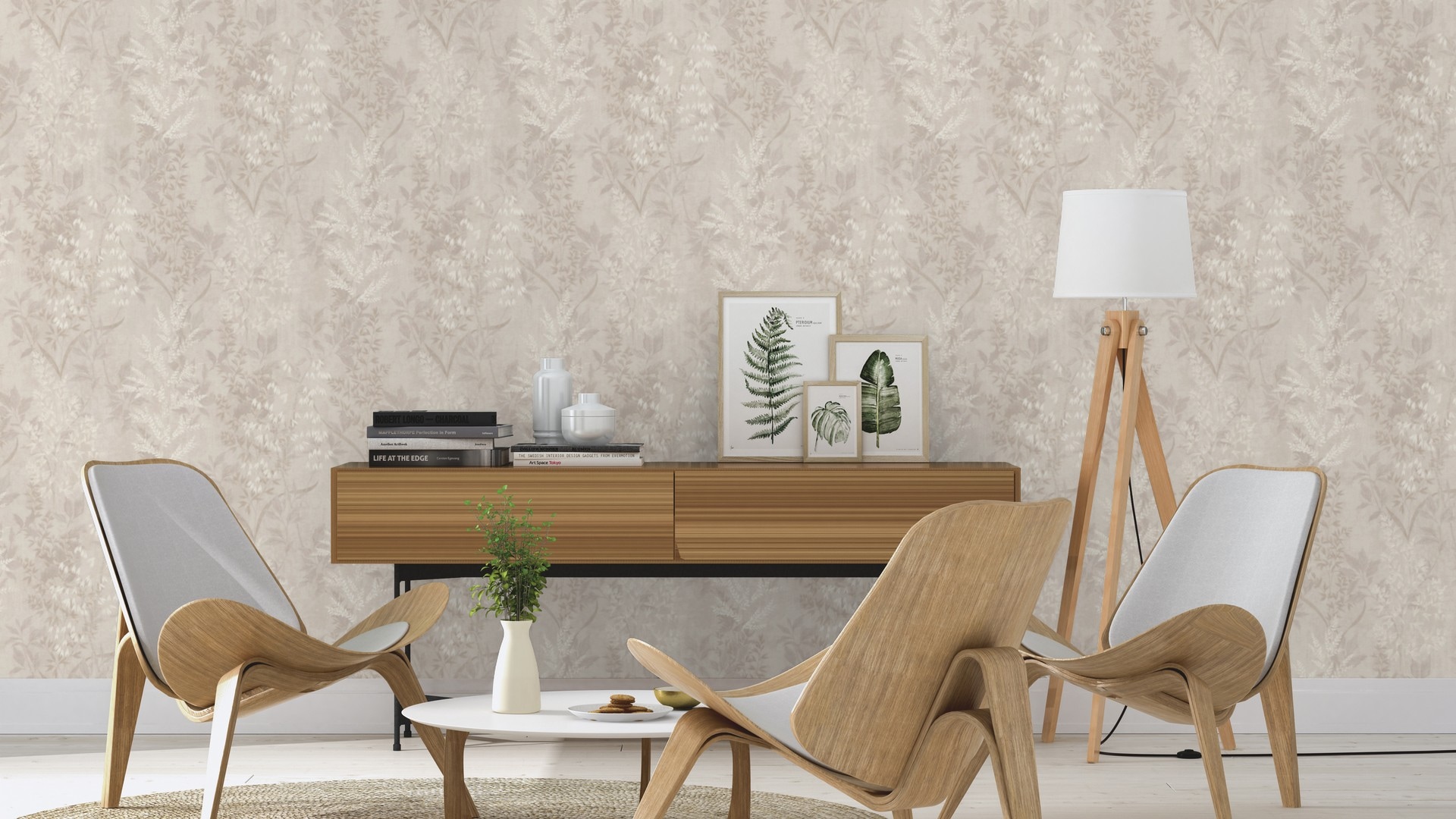 Rasch Papiertapete »mit Blattranken«, botanisch, Blätter