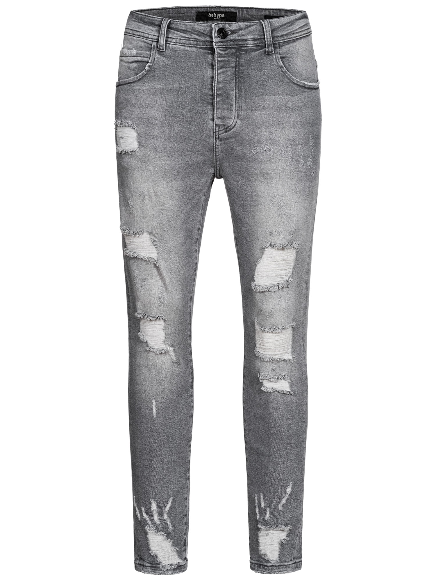 behype Slim-fit-Jeans »Dino«, mit tollen Used-Elementen