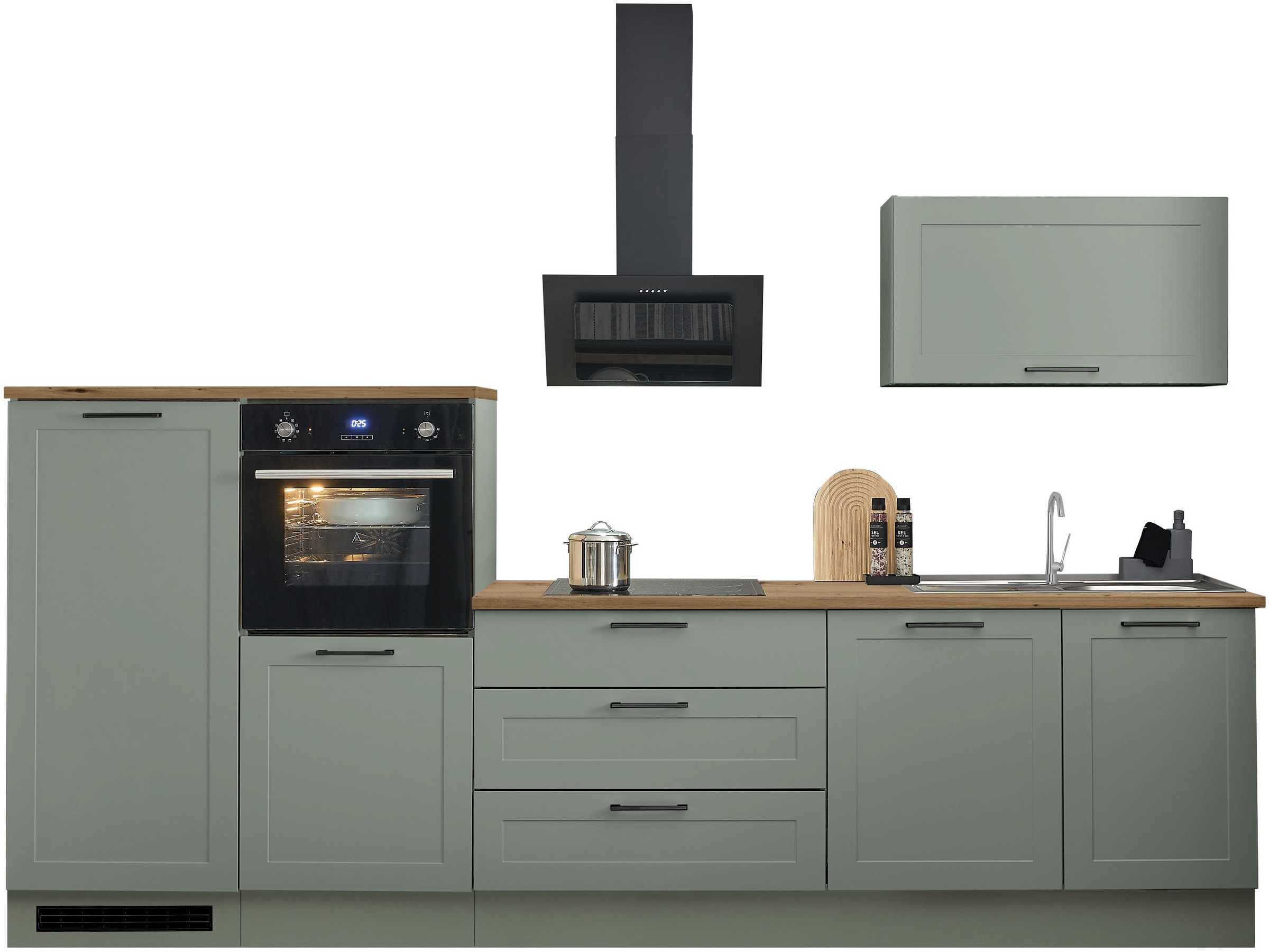 BASIC by Balculina Küchenzeile "Marsi" Breite 320 cm, höhenverstellbare Füß günstig online kaufen