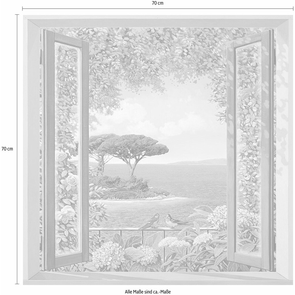 Wohnen Wohnaccessoires Home affaire Deco-Panel »A.DEL MISSIER / Sulla costa mediterranea«, 70/70 cm 