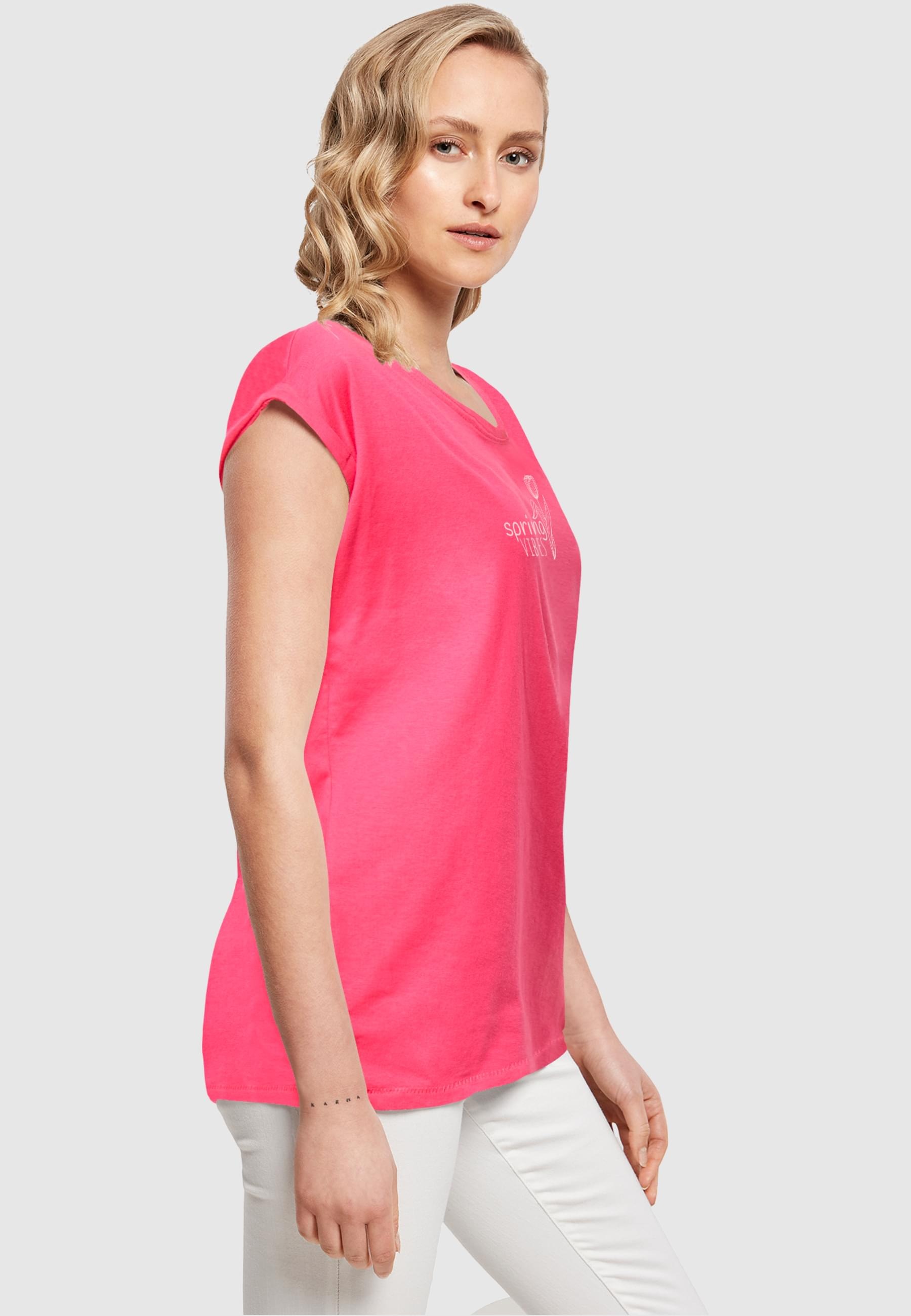 Merchcode T-Shirt »Merchcode Damen Ladies Spring - Vibes T-Shirt«, (1 tlg.)