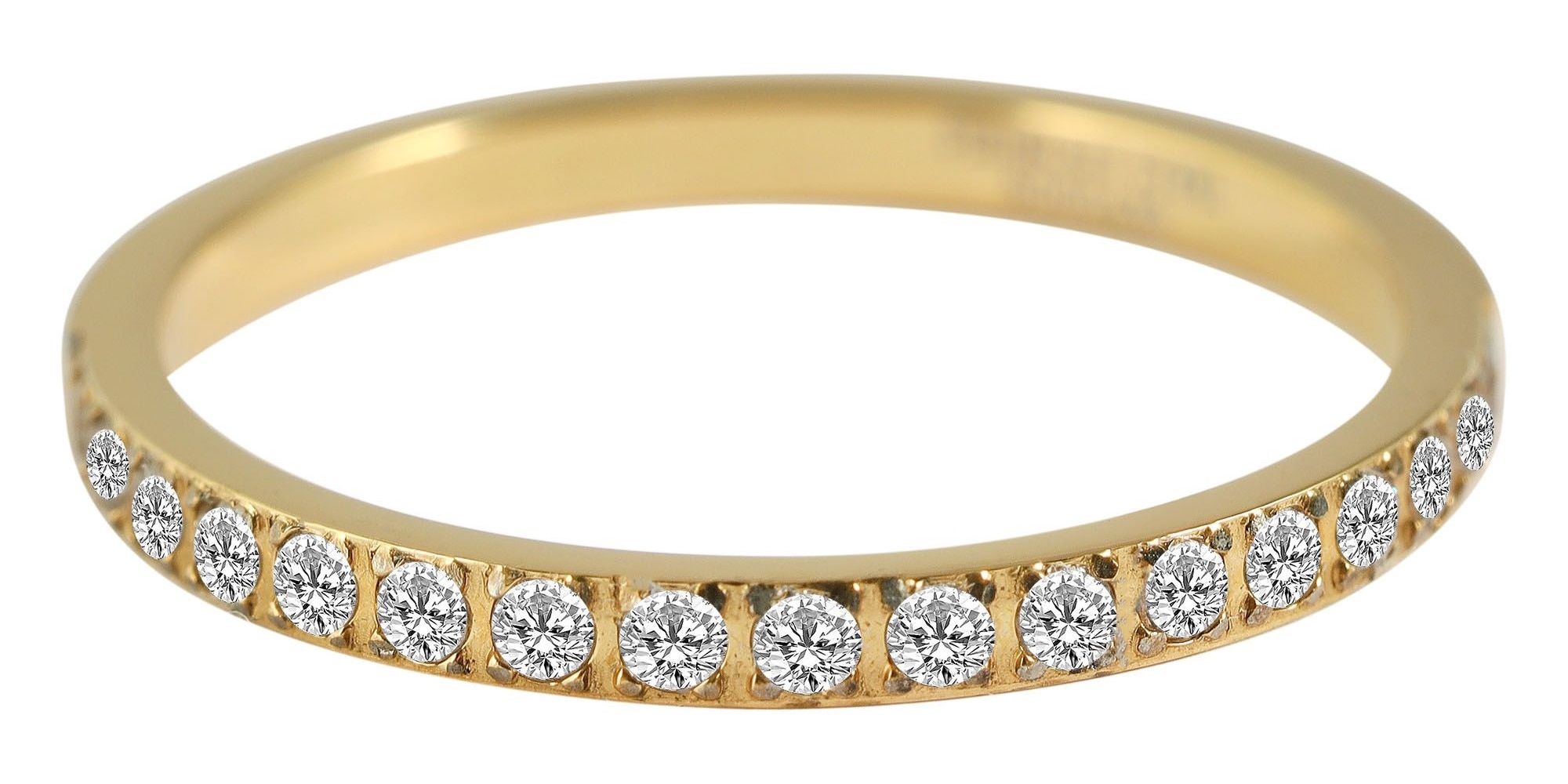 Adelia´s Fingerring »Damen Ring aus Edelstahl mit Strass Steinchen«