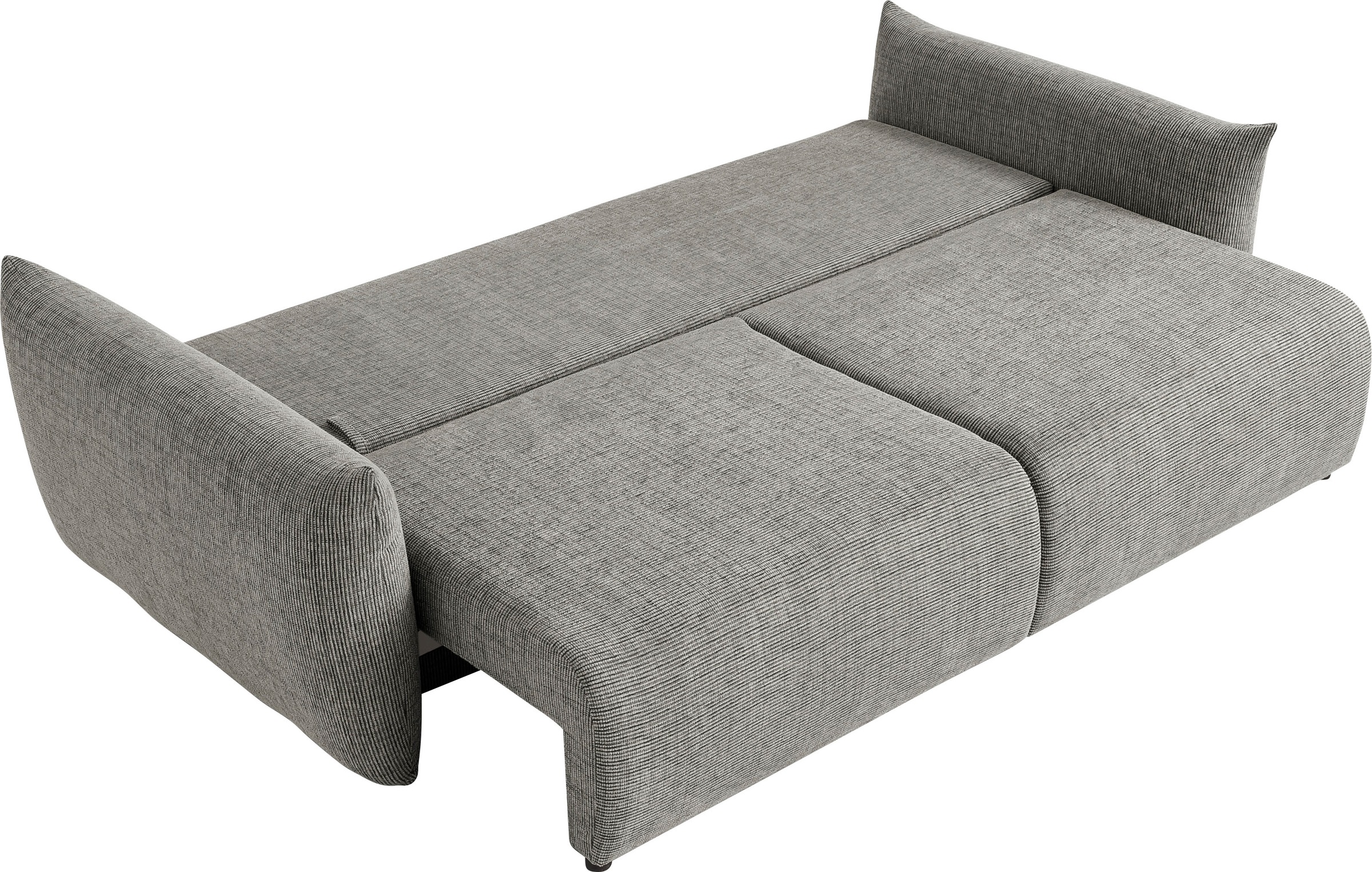 andas 3-Sitzer »MAVAS Schlafsofa mit Bettkasten«, ca.240/108cm (Liegefläche 212/145 cm), Cord, Chenille, Struktur