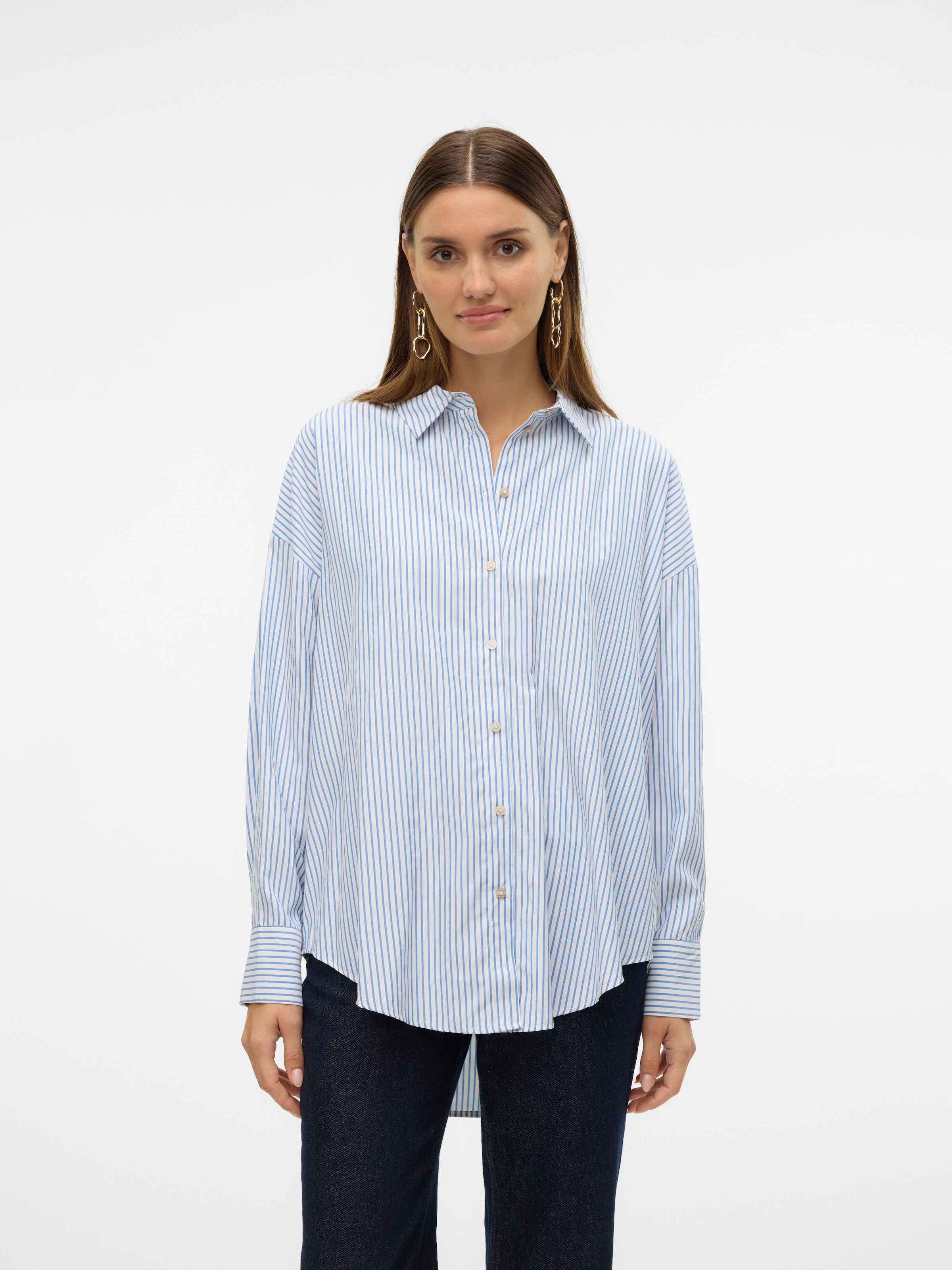 Vero Moda Langarmbluse "VMNORA LS OVERSIZE SHIRT WVN GA NOOS" günstig online kaufen