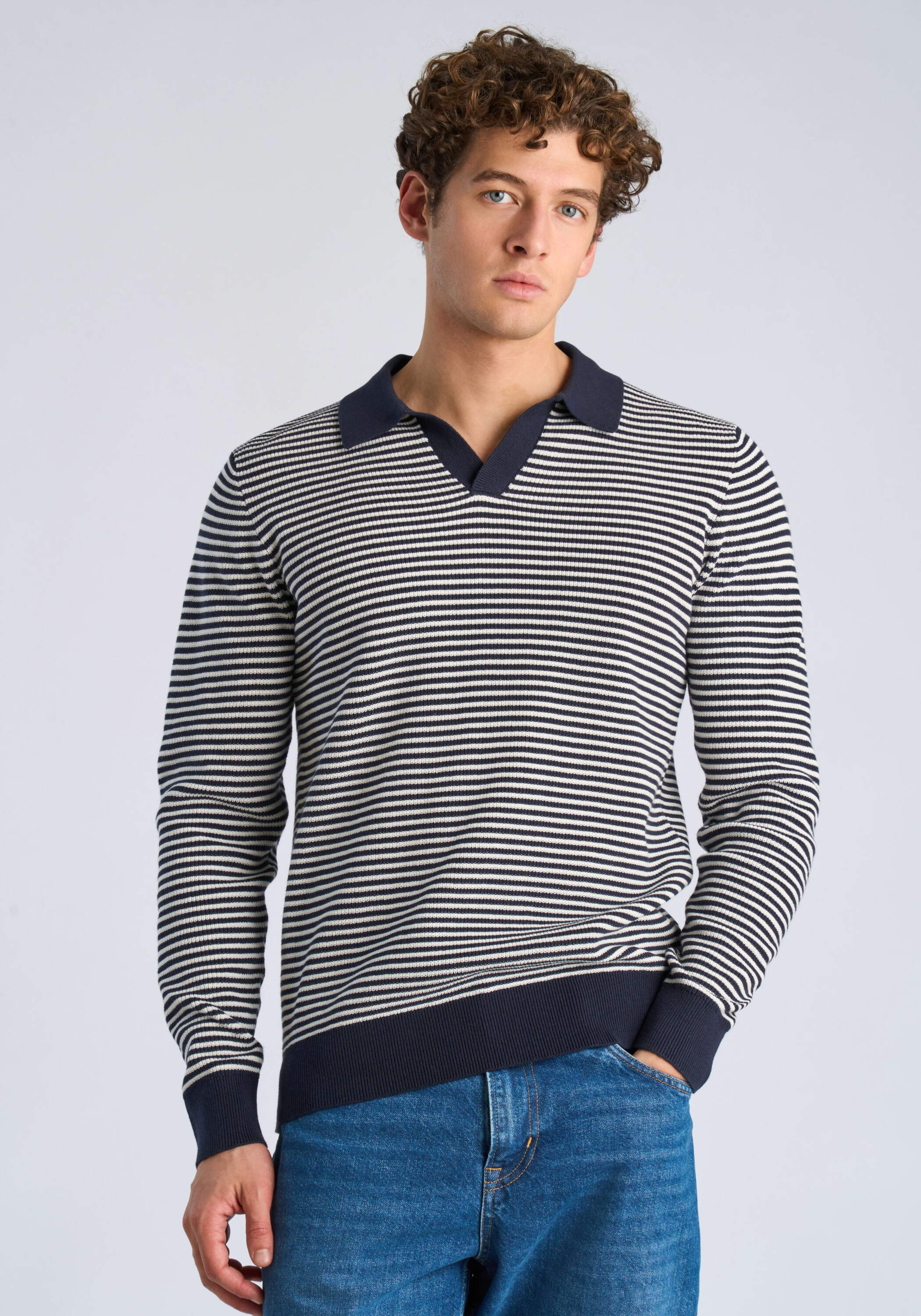 Lindberg Strickpullover Relaxed Fit Navy Size M