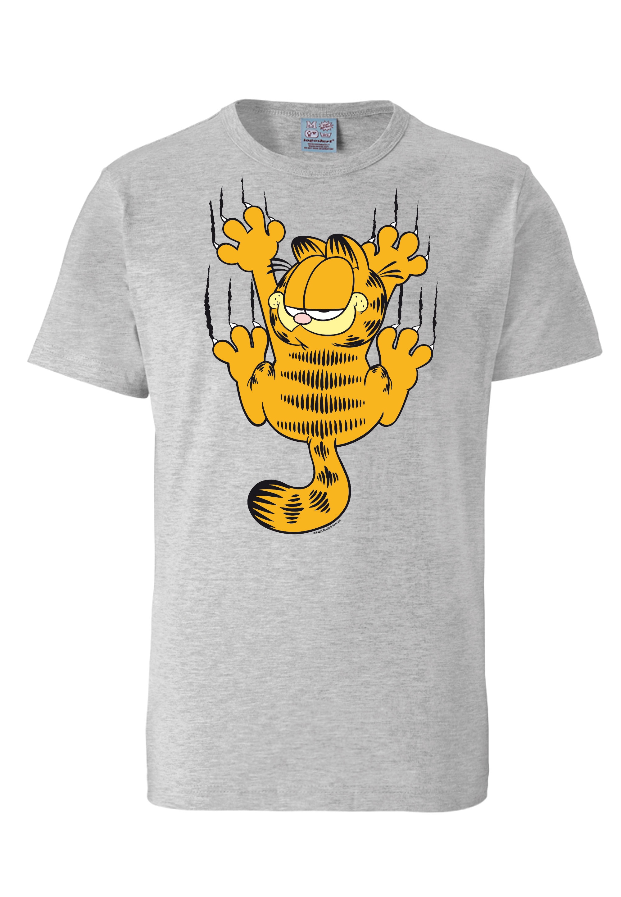 T-Shirt Scratches«, BAUR für | »Garfield ▷ LOGOSHIRT Frontprint witzigem mit