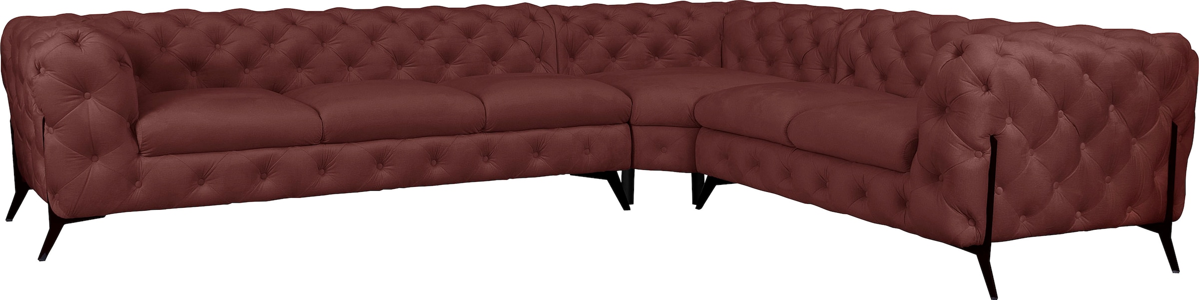 Chesterfield-Sofa »Amaury L-Form«, großes Ecksofa, Chesterfield-Optik, Breite 323 cm,...