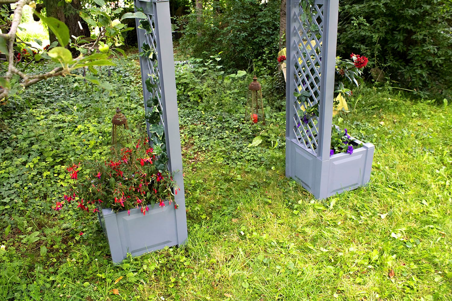 KHW Rosenbogen, BxTxH: 174x43x207 cm, mit 2 Pflanzkästen