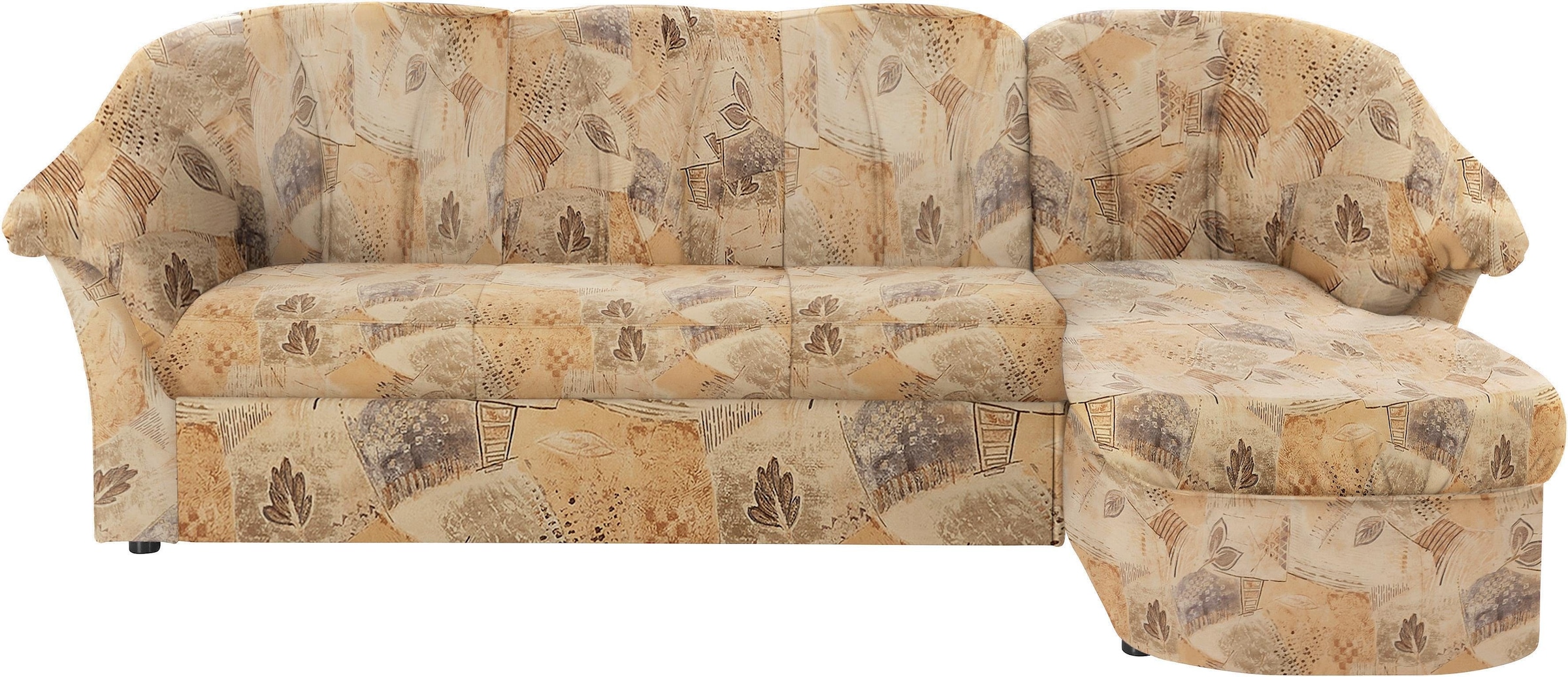 DOMO collection Ecksofa »Pegnitz, elegante Rückensteppung, kompakte Stellmaße 238/141cm, L-Form«, wahlweise mit Bettfunktion