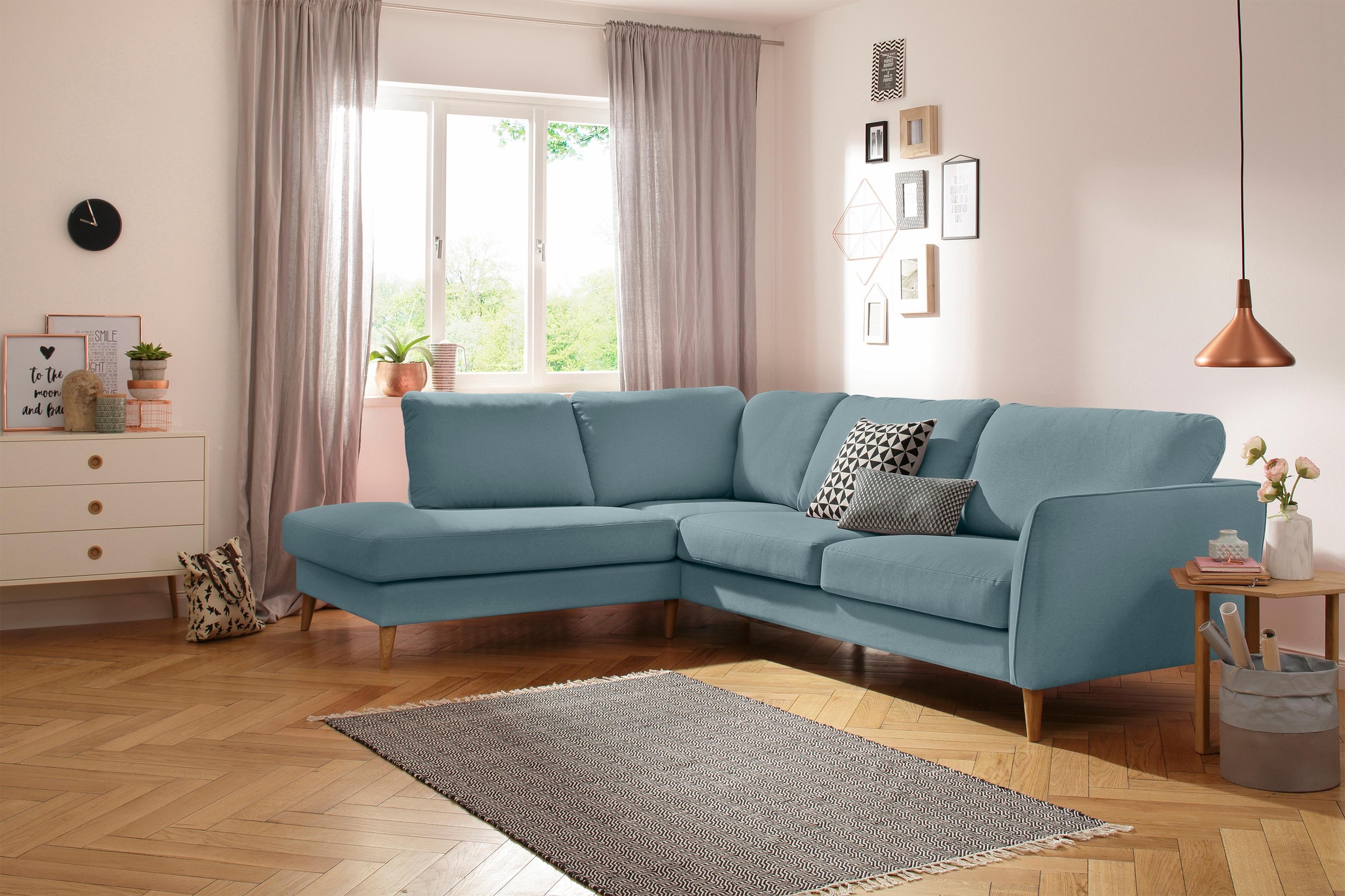 Home affaire Ecksofa "MARSEILLE 278/202 cm, L-Form, Ottom. rechts/links, ve günstig online kaufen