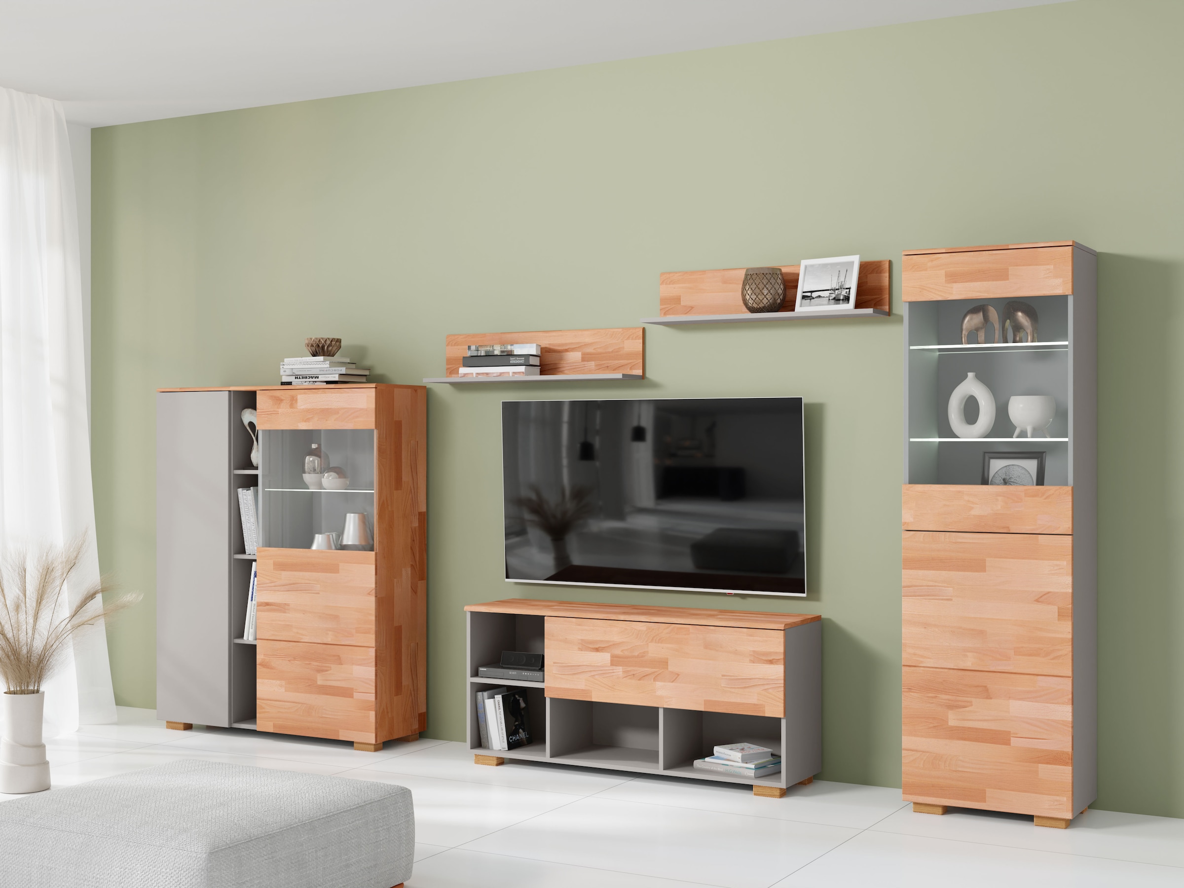 Home affaire Wohnwand, (5 St.), schöne moderne Optik