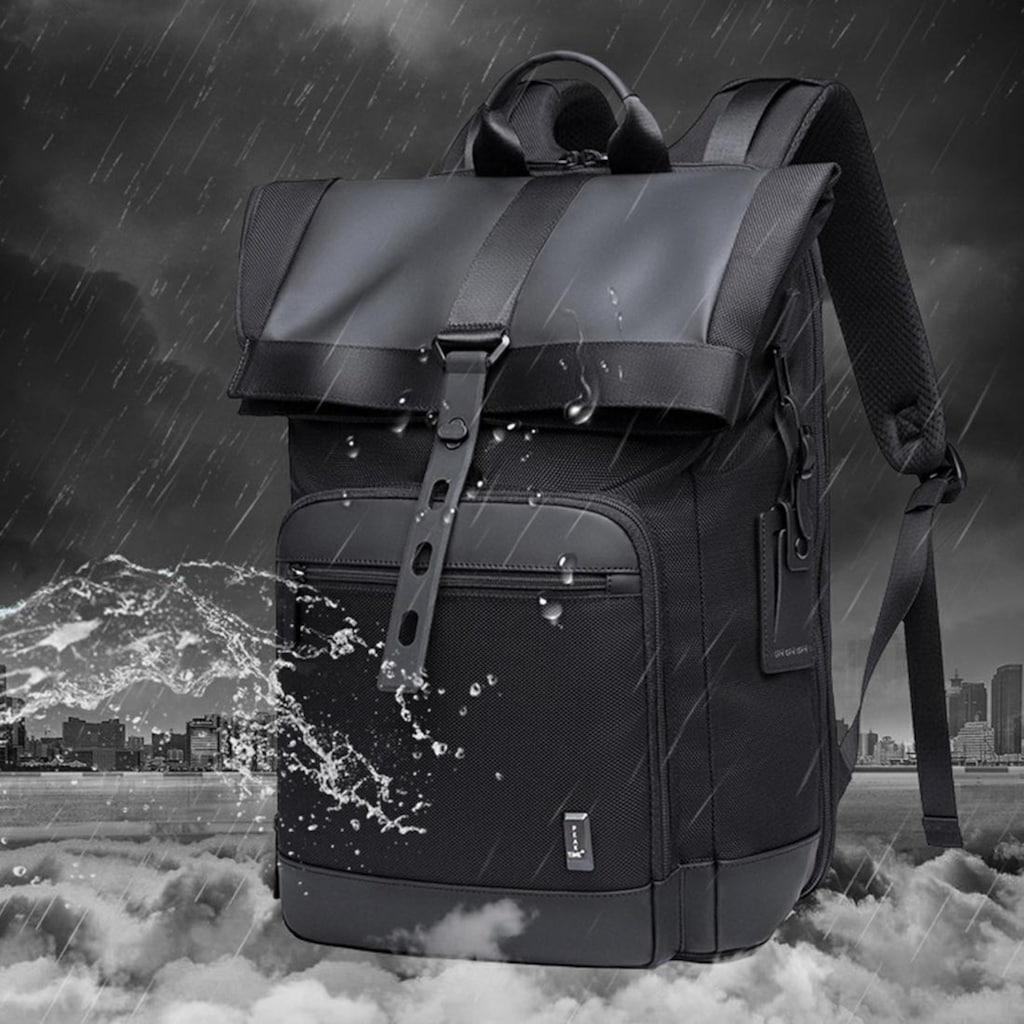 PEAK TIME Tagesrucksack »PT-303«, Cityrucksack mit Rolltop