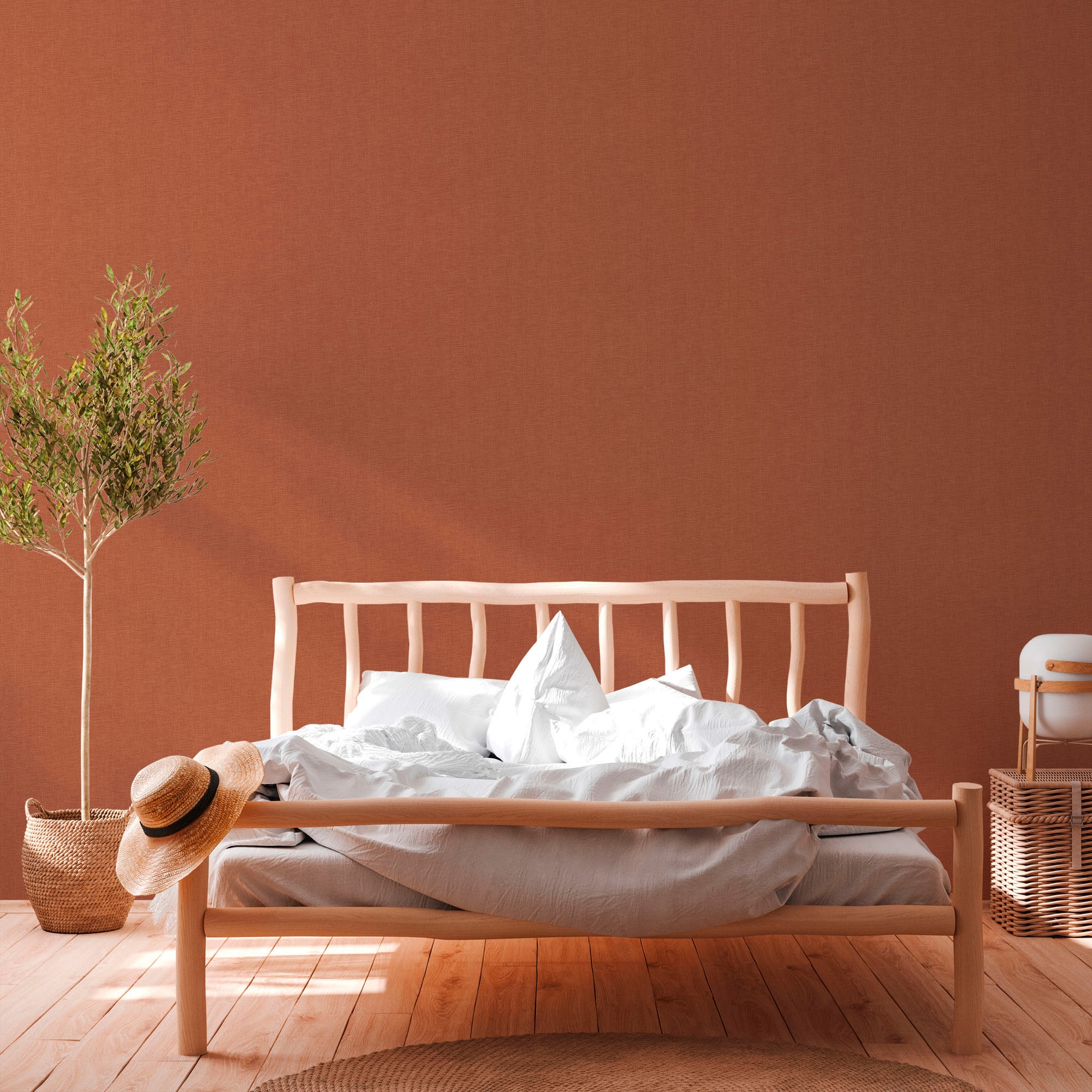 A.S. Création Vliestapete »Hygge«, unifarben-Leinenoptik-Flechtoptik, Tapete Gewebe Tapete Stoffoptik Tapeten Wohnzimmer Schlafzimmer Küche
