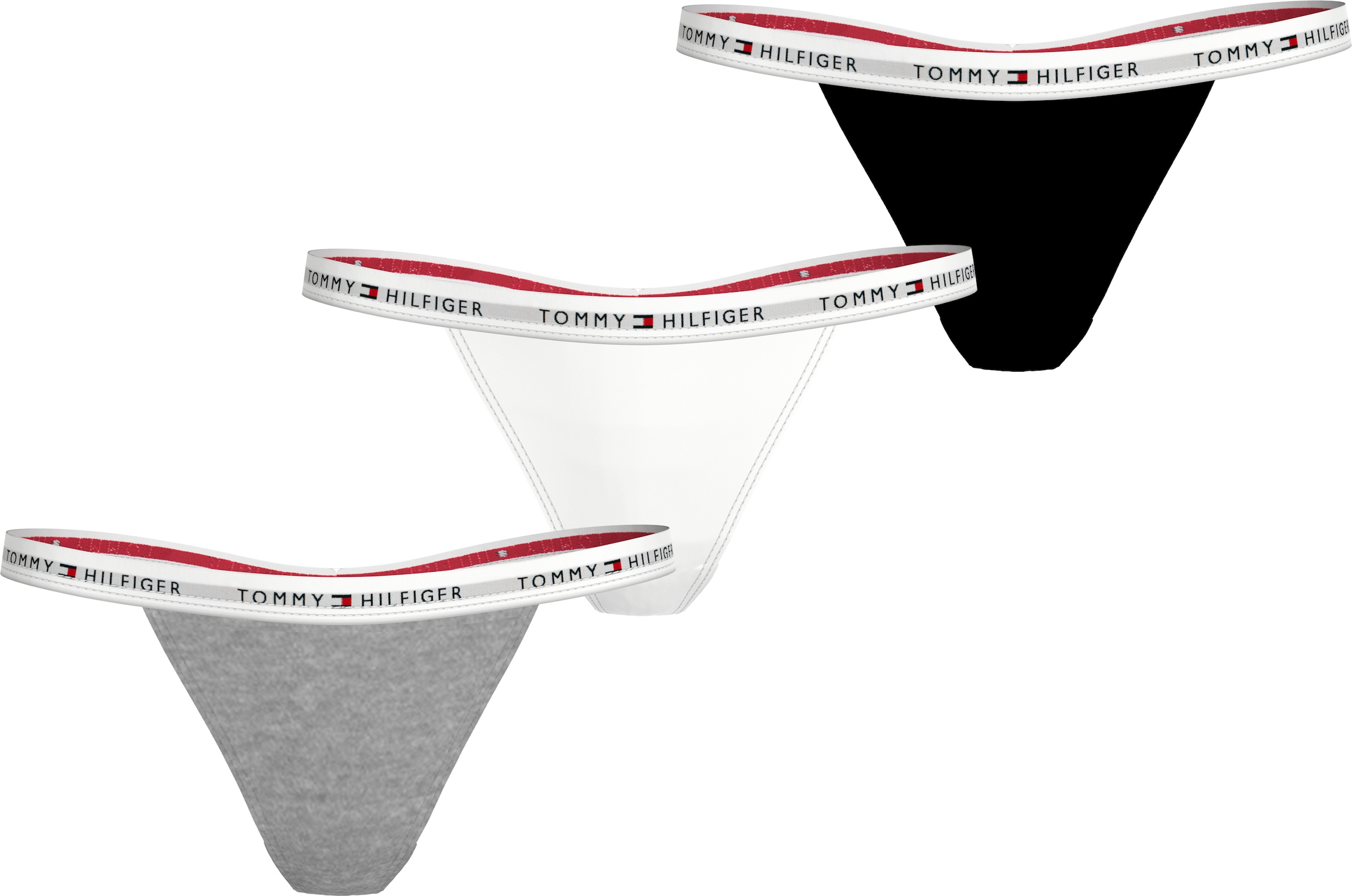 Tommy Hilfiger Underwear Tanga "3 PACK TANGA THONG", (Packung, 3 St., 3er), mit Logobund