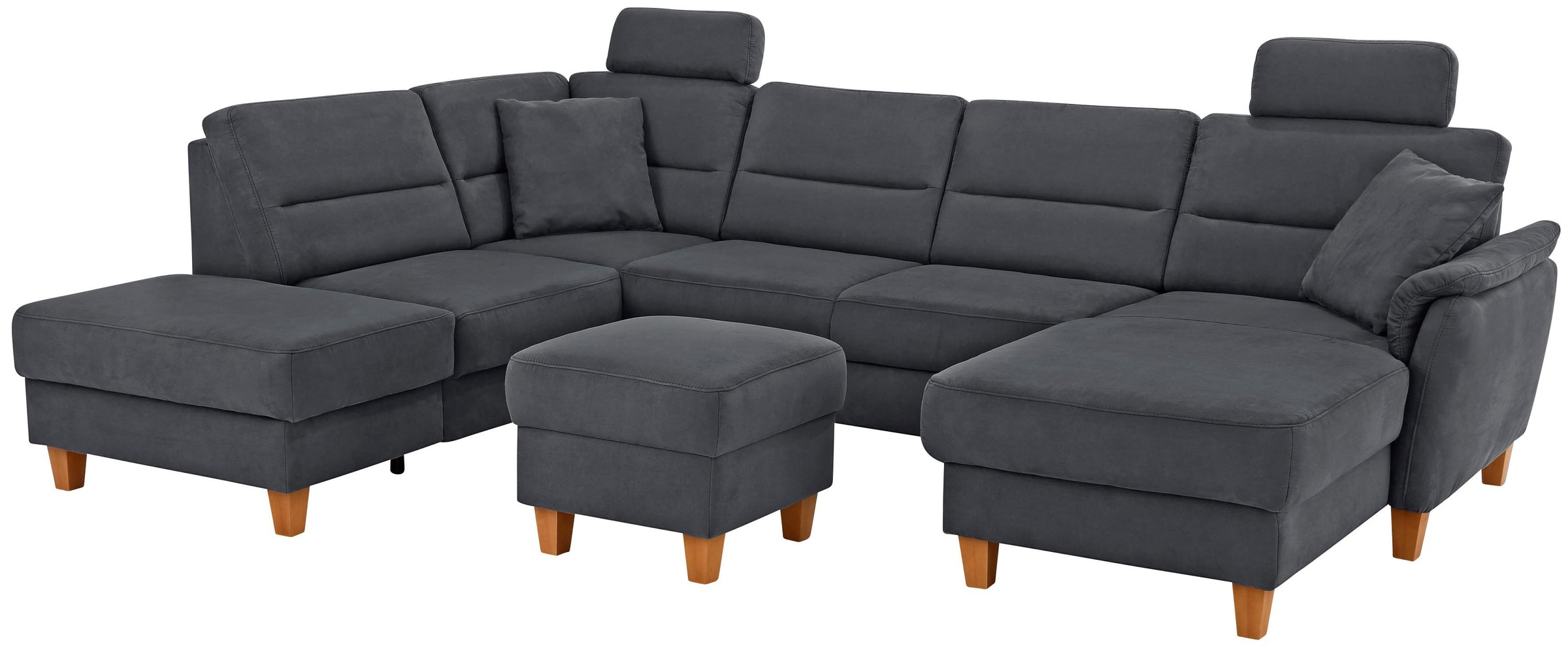 Home affaire Wohnlandschaft "Palmera U-Form, B: 308 cm" optional Bettfunkti günstig online kaufen