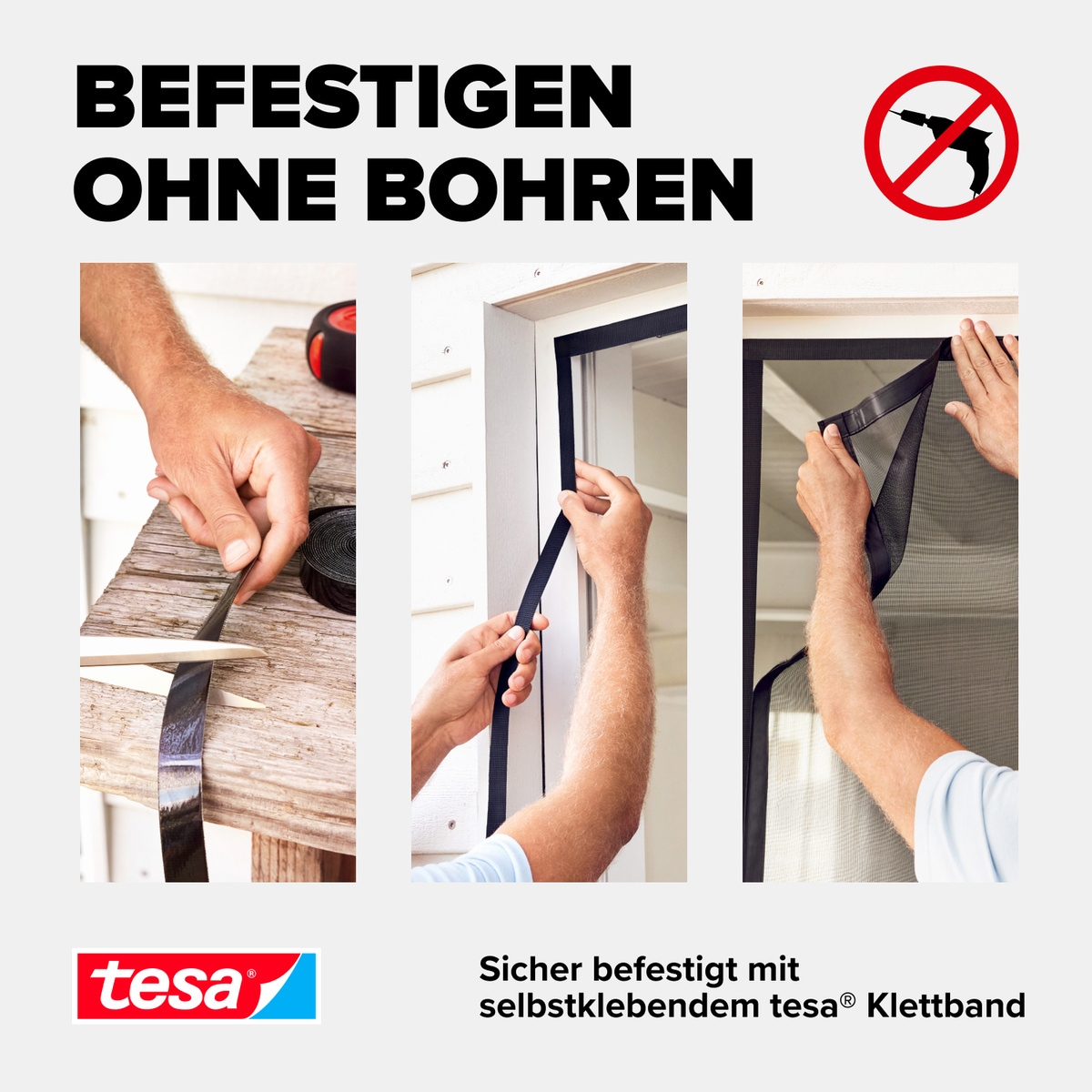 tesa Insektenschutz-Vorhang »Insect Stop Magnetvorhang selbstschließend, S - 0,80 m x 2,00 m«, Insektenschutzvorhang mit Magneten - für Balkon- und Terrassentüren