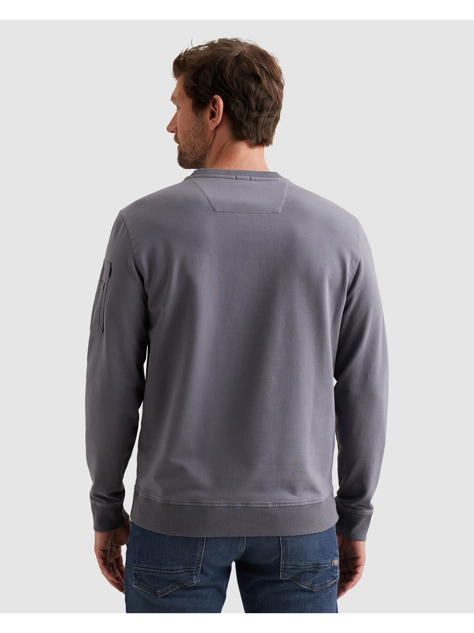 Sweatshirt PME LEGEND "Airstrip sweat", Herren, Gr. XXL, folkstone grau, Sweatware, Obermaterial: 95% Baumwolle, 5% Elasthan, unifarben, regular fit normal, Rundhals, Rippbündchen, Sweatshirts Sweatshirt, mit Logo Stickerei 2