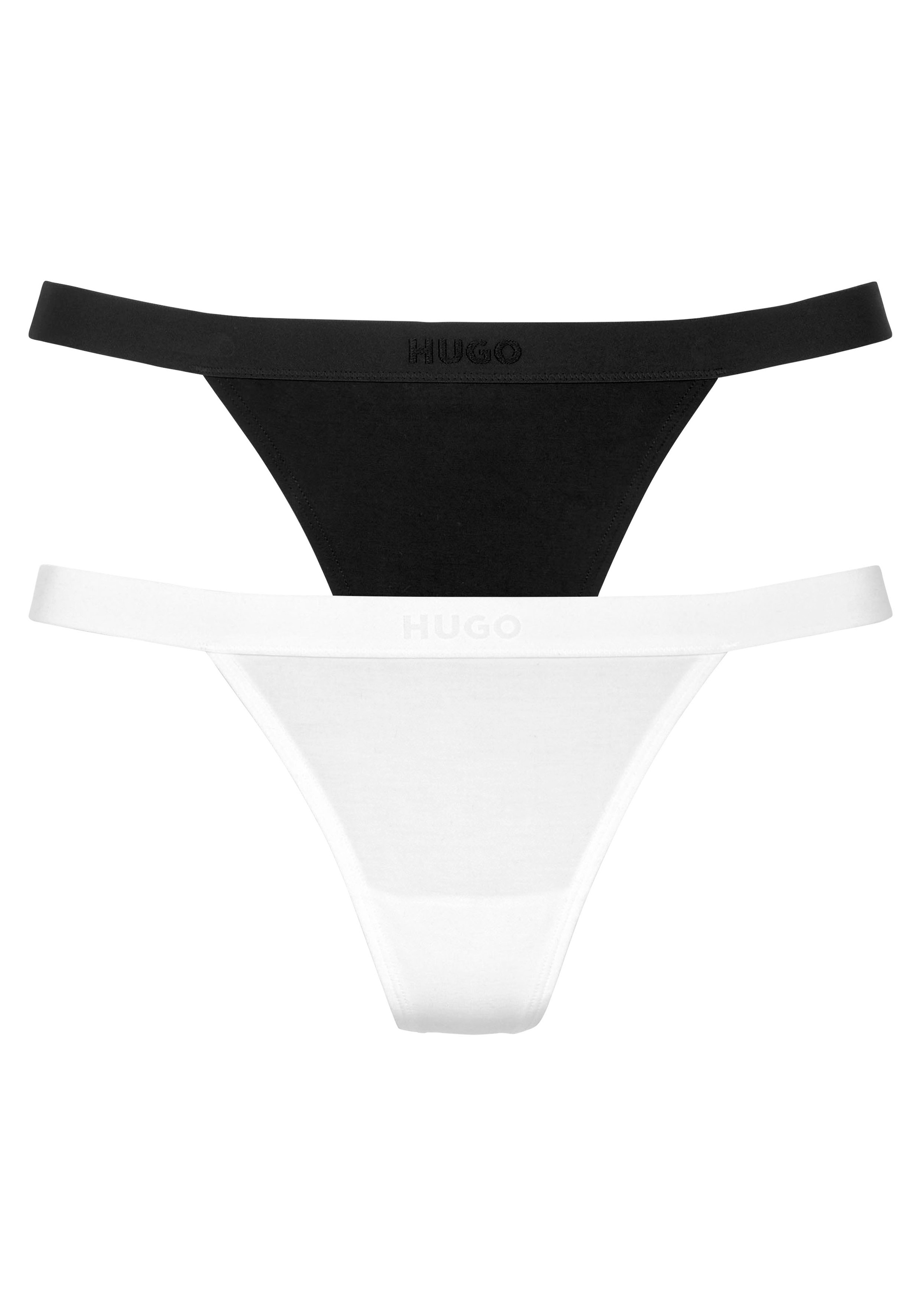 HUGO Underwear String "TRIPLET STRING PURE", (Packung, 3 St., 3er-Pack), mit schmalem Bund