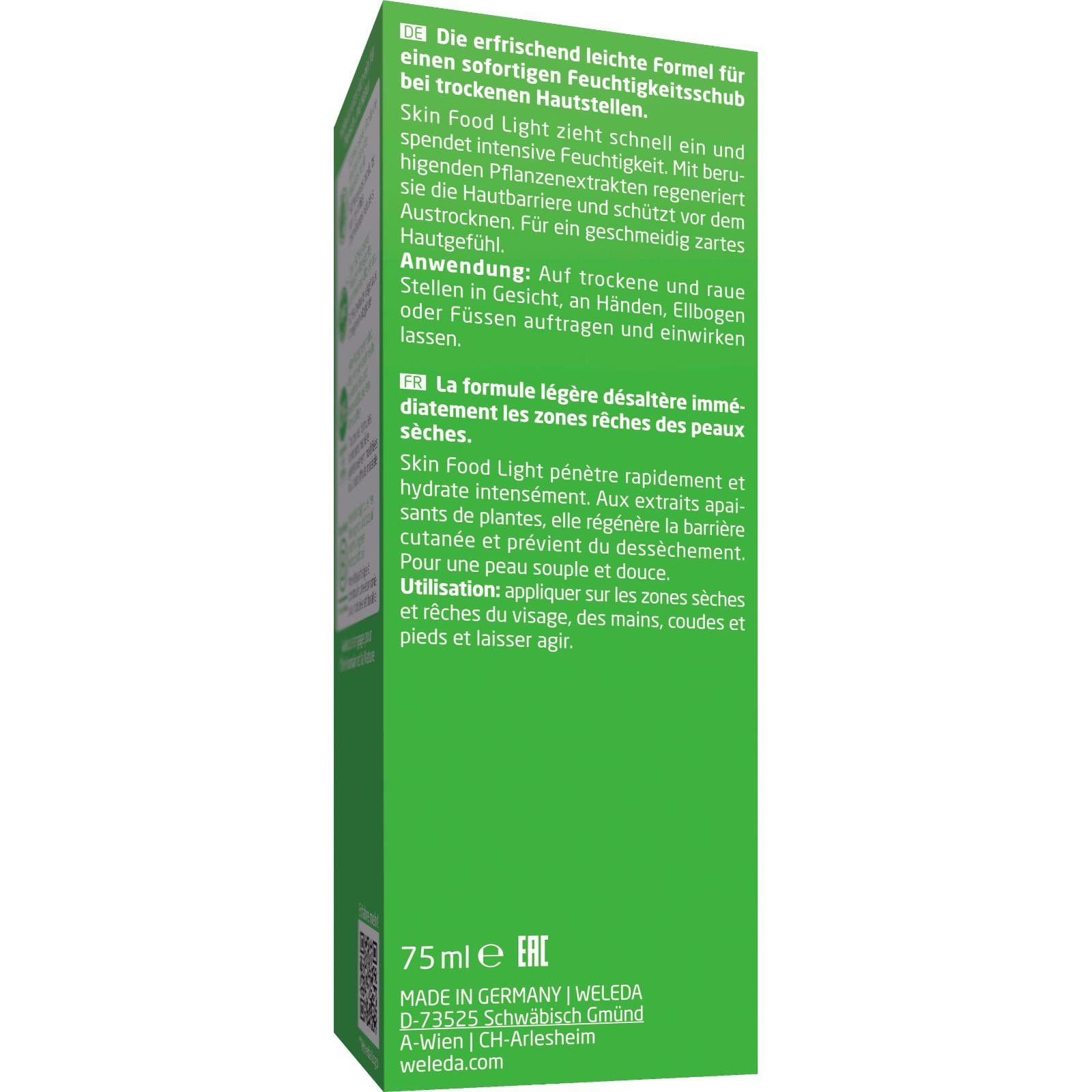 WELEDA Feuchtigkeitscreme »Weleda Skin Food Light« Feuchtigkeitspflege für Gesicht & Körper, zieht schnell ein