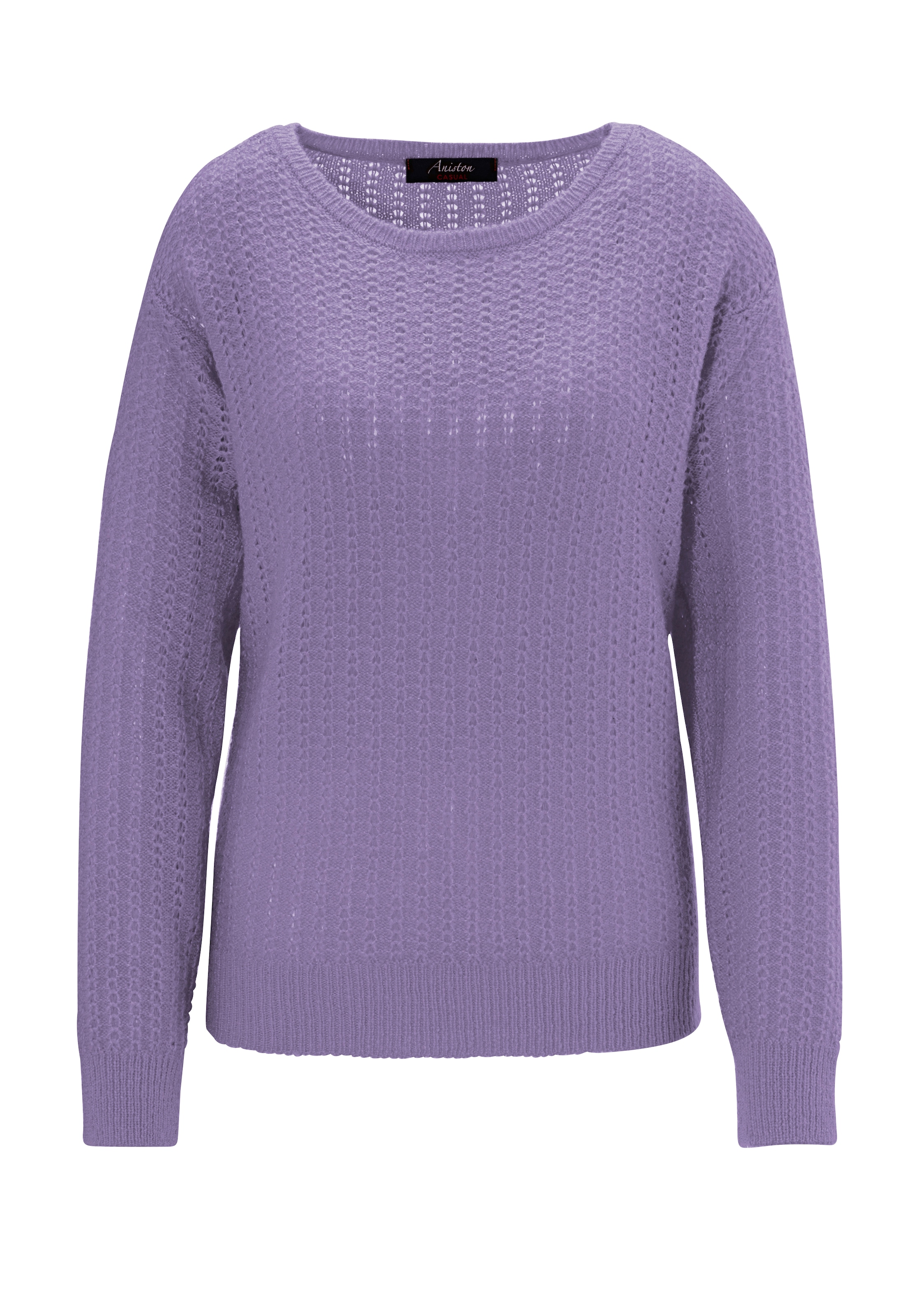 Aniston CASUAL Strickpullover, mit dezentem Ajour-Muster - NEUE KOLLEKTION