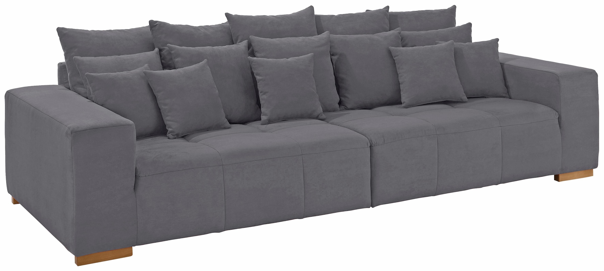 Home affaire Big-Sofa »Neapel«, mit vielen losen Kissen, in 2 Bezugsqualitäten