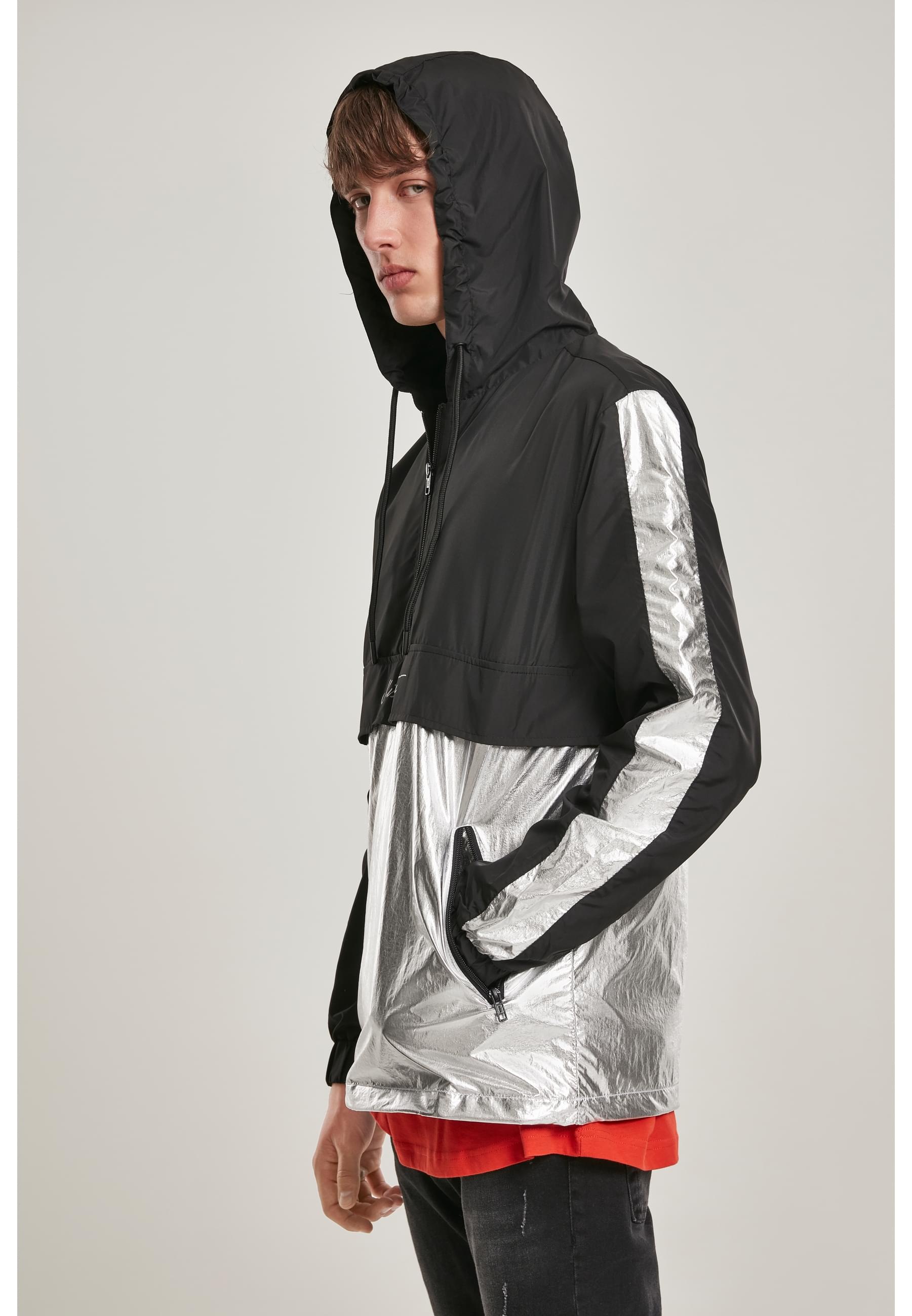 MisterTee Allwetterjacke »MisterTee Herren Reflective Mister Tee Windbreaker«, (1 St.), ohne Kapuze