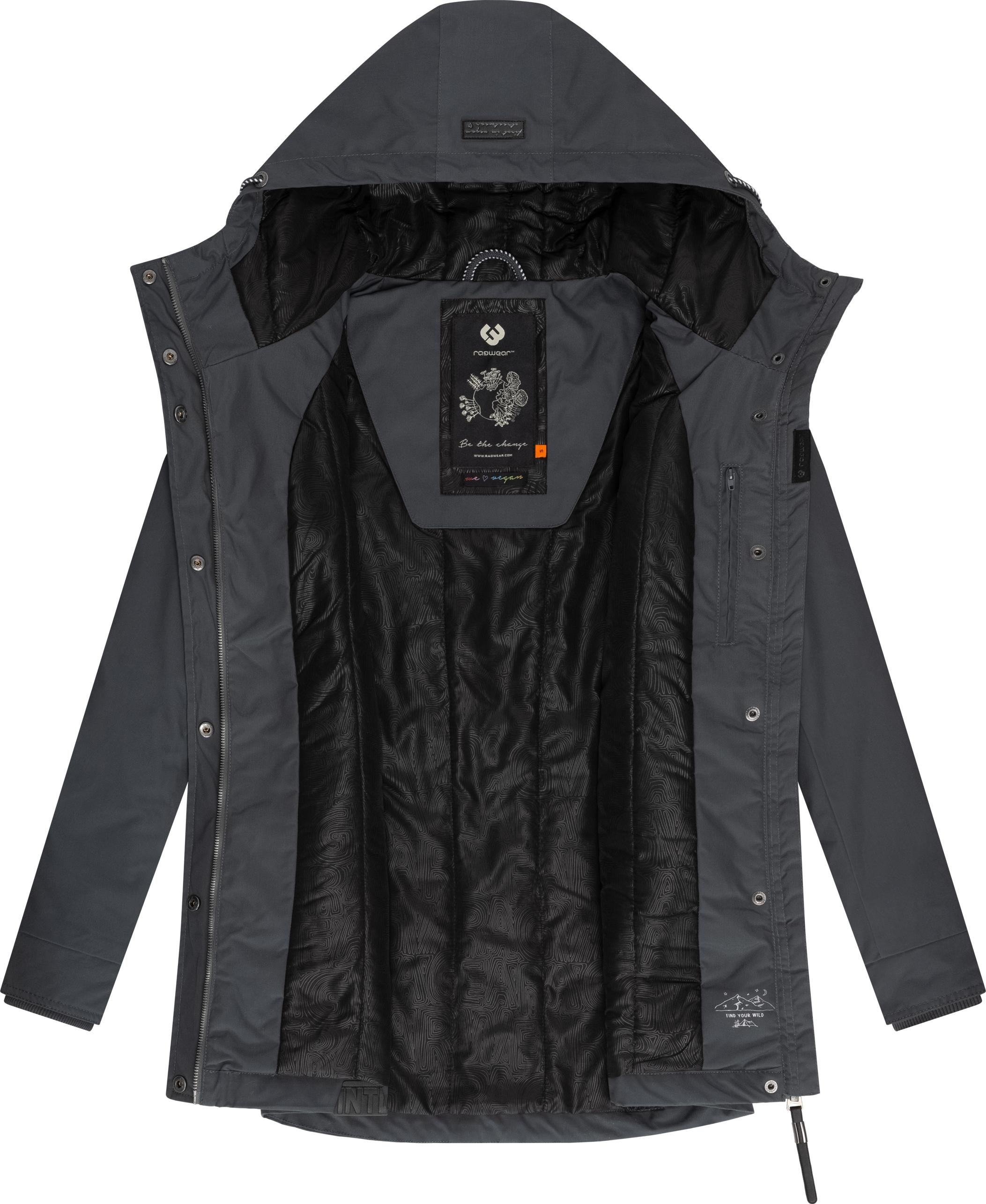 Ragwear Winterjacke »Monadis Black Label«, mit Kapuze, stylischer Winterparka für die kalte Jahreszeit