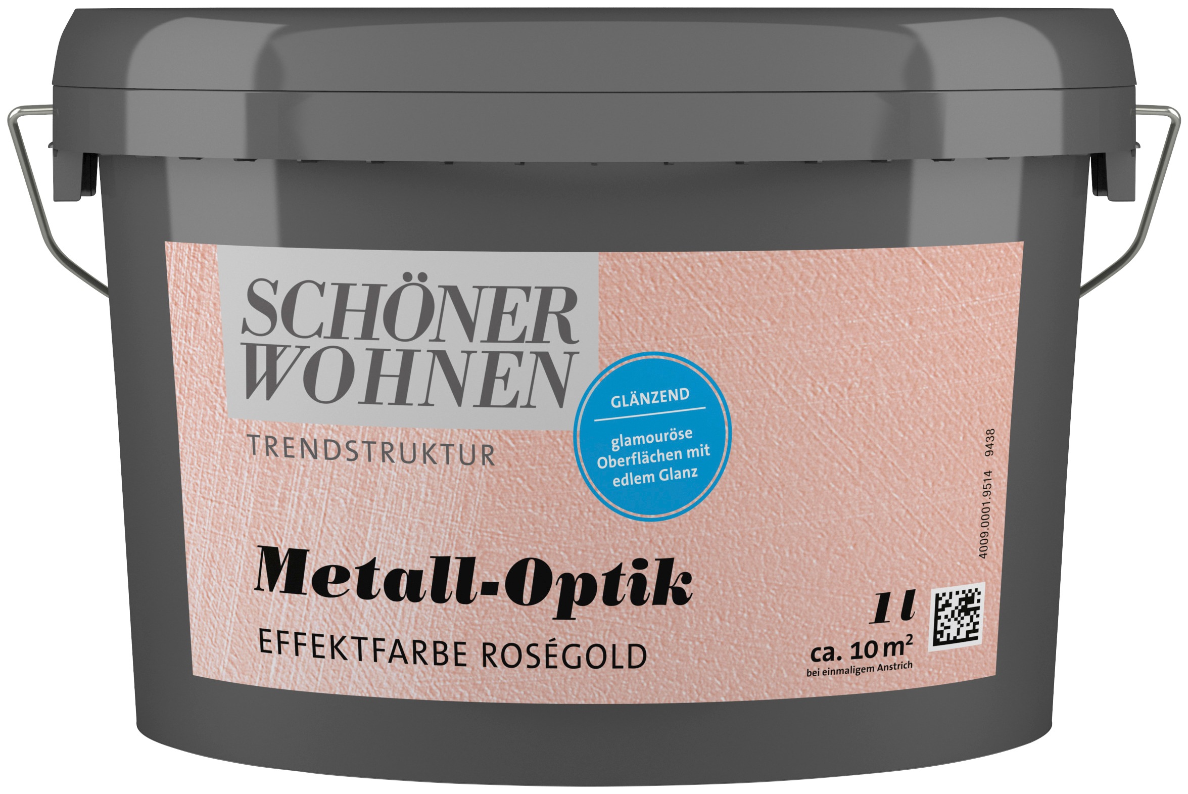 Wandfarbe Schöner wohnen Metall Optik Rosegold