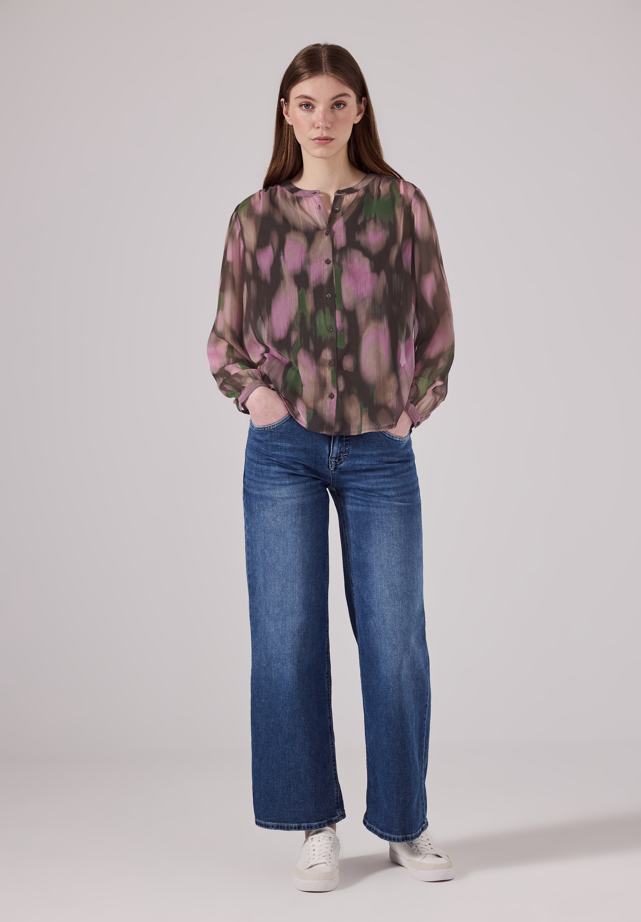 Thumbnail - STREET ONE STUDIO Langarmbluse mit Knopfleiste