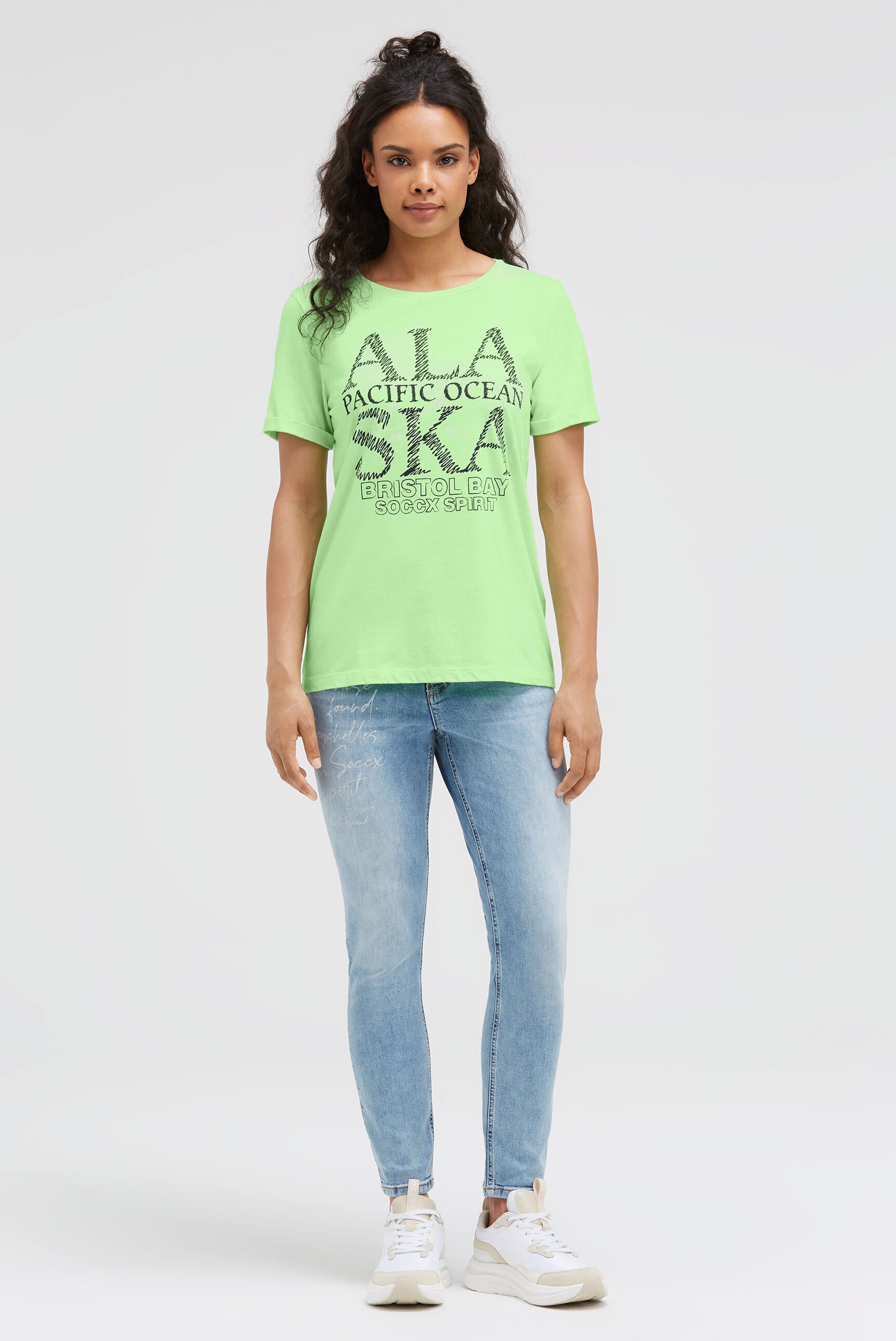 SOCCX Rundhalsshirt mit Baumwolle