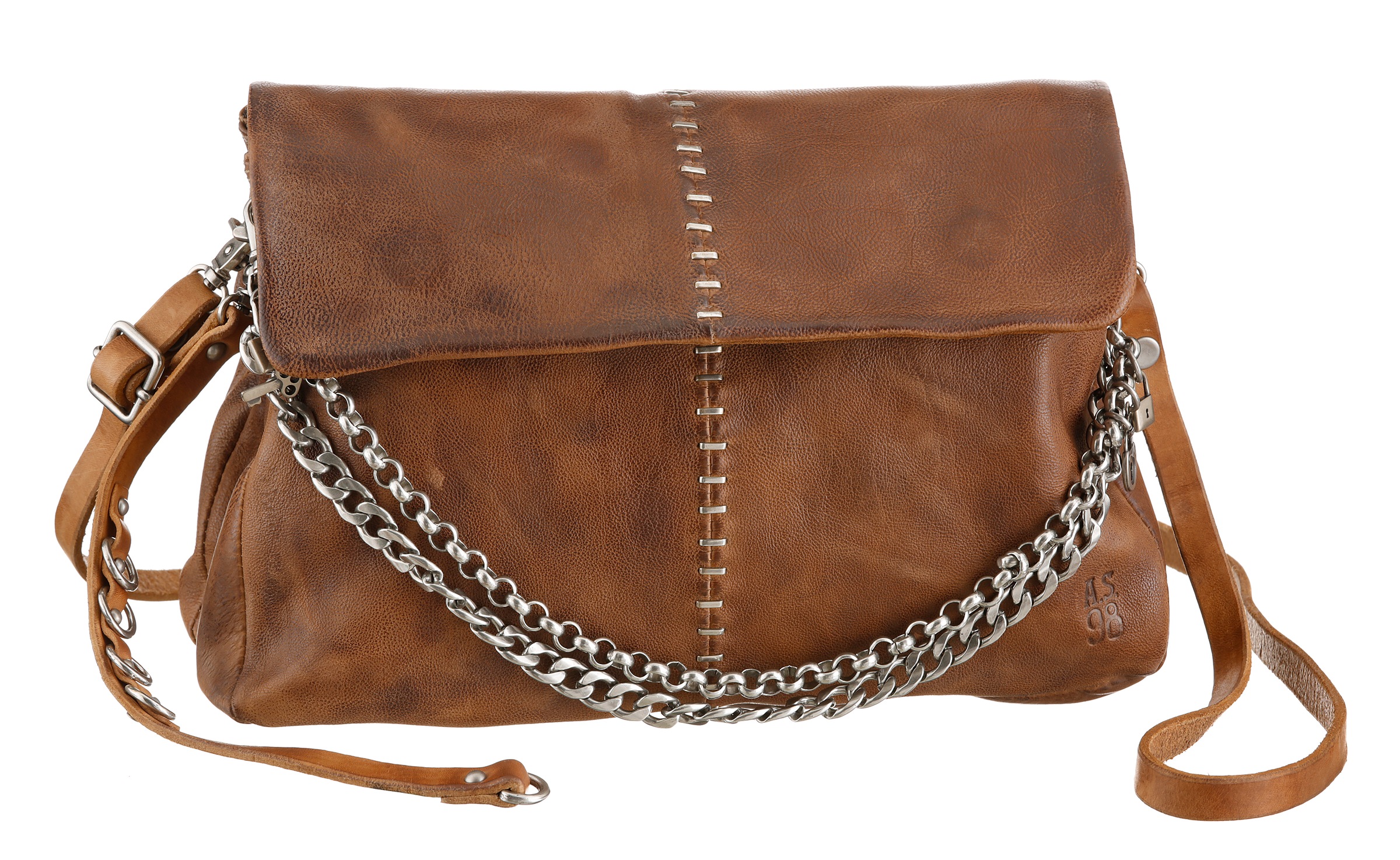 A.S.98 Umhängetasche, mit schönen Ziernähten und Kettendetails kaufen