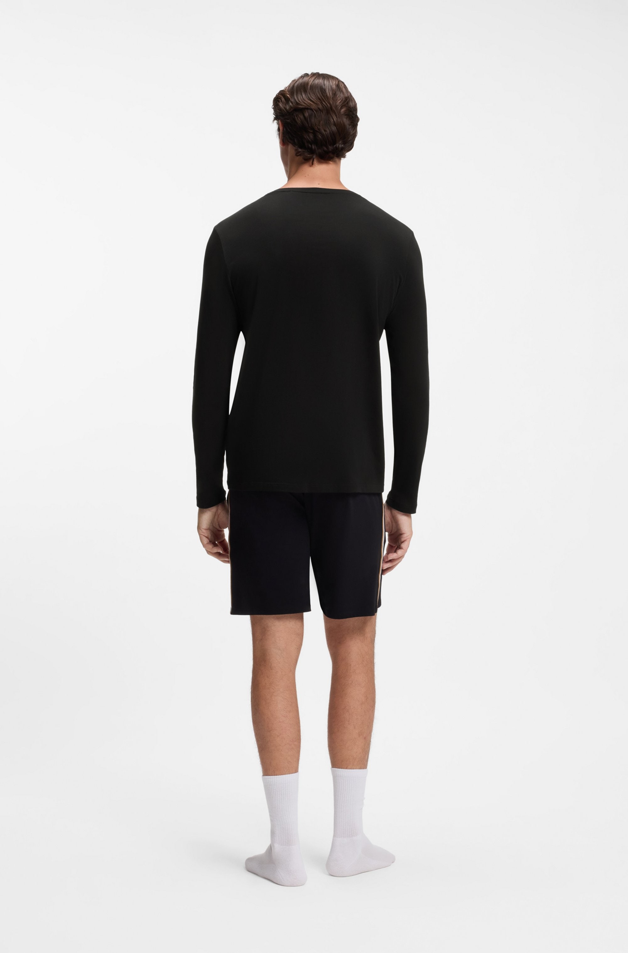 BOSS Langarmshirt »Mix&Match LS« mit Logoschriftzug