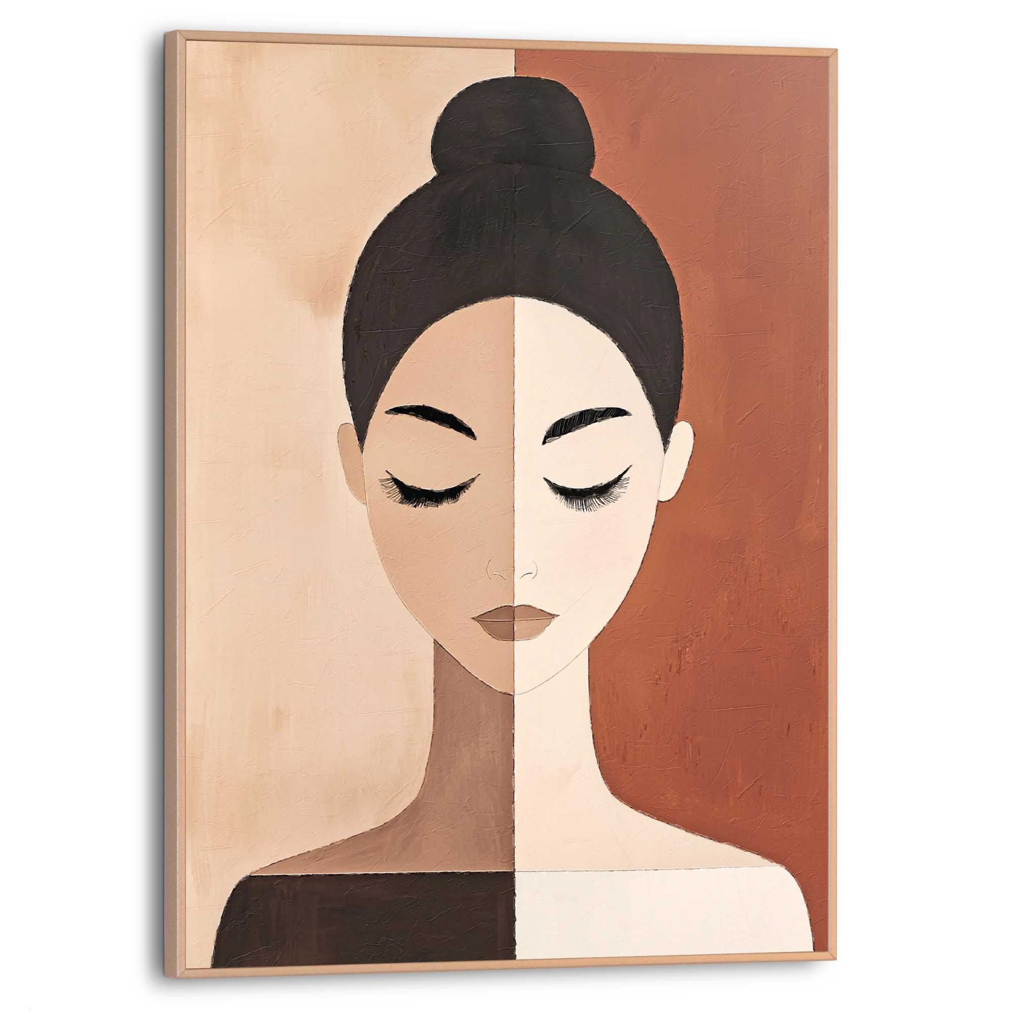 Reinders Poster "Abstract Beauty", Wohnzimmer - Frau - Dame - Braun - MDF - günstig online kaufen