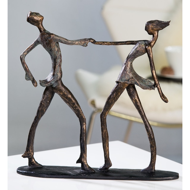 Casablanca by Gilde Dekofigur »Skulptur Jive«, Dekoobjekt, Höhe 36 cm,  Tänzer, mit Spruchanhänger, Wohnzimmer kaufen | BAUR